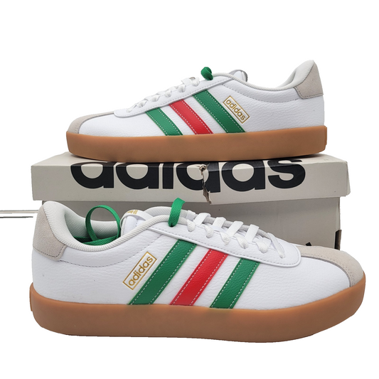 Adidas Men's VL Court 3.0 Skate Casual Shoes White Red Green Size 9 NIB0