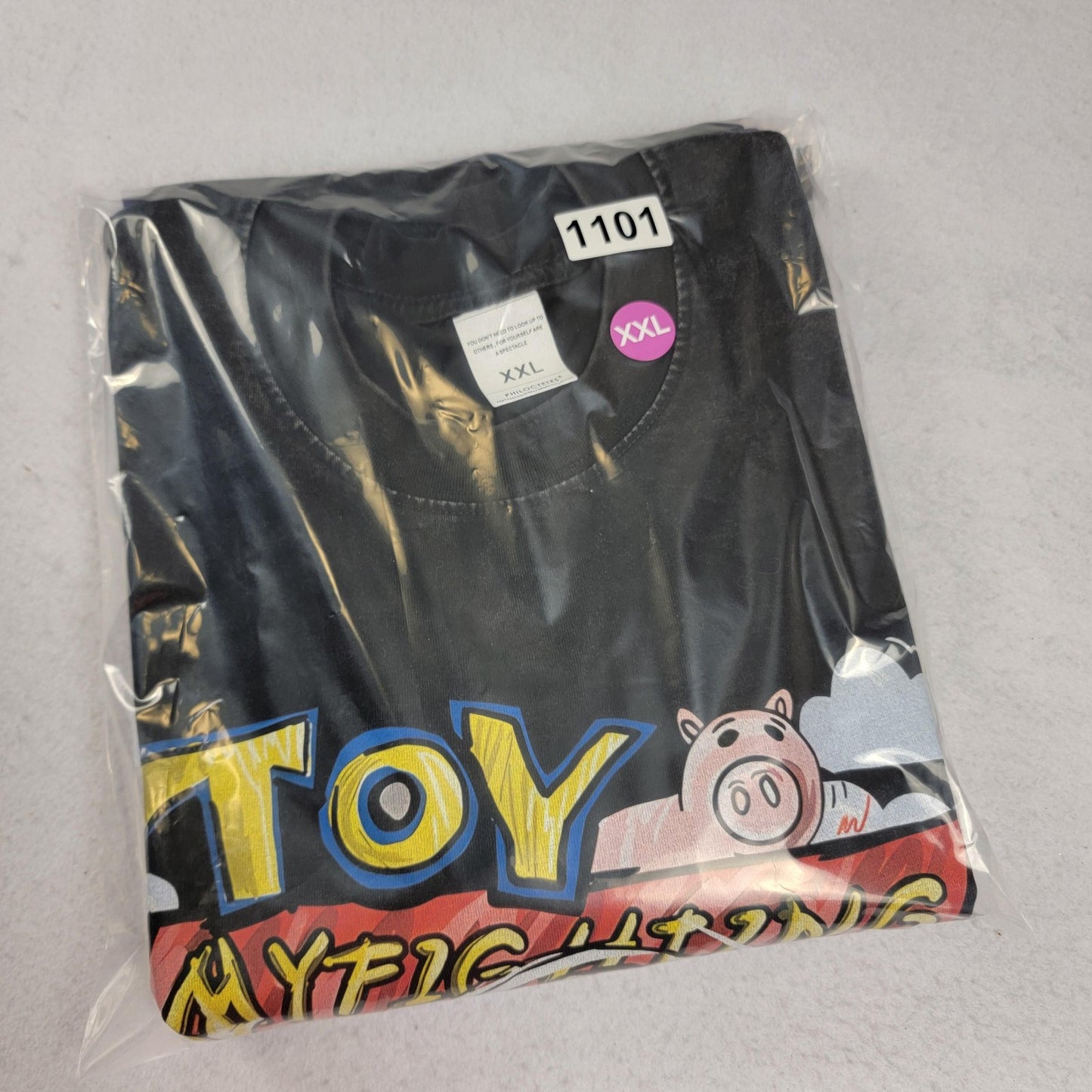 2 Pk Toy Story Shirt Black + Courage the Cowardly Dog Purple Mens 2XL
