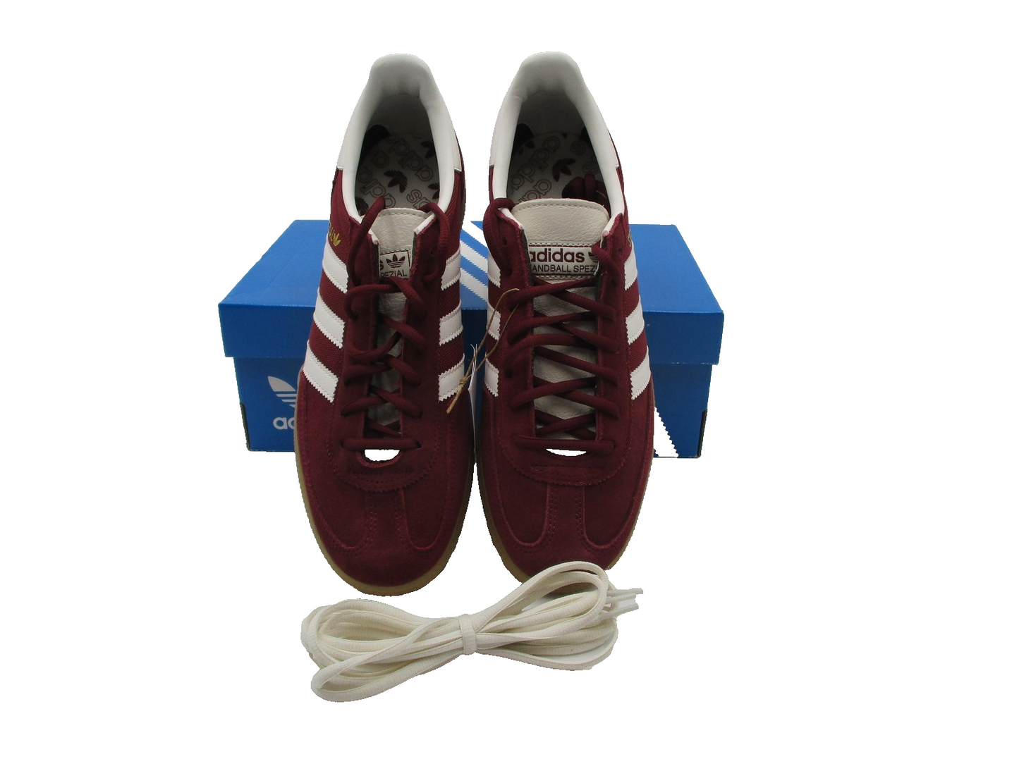 Adidas Handball Spezial Shoes Mens Size 10 Burgundy White Gum Suede JH54394