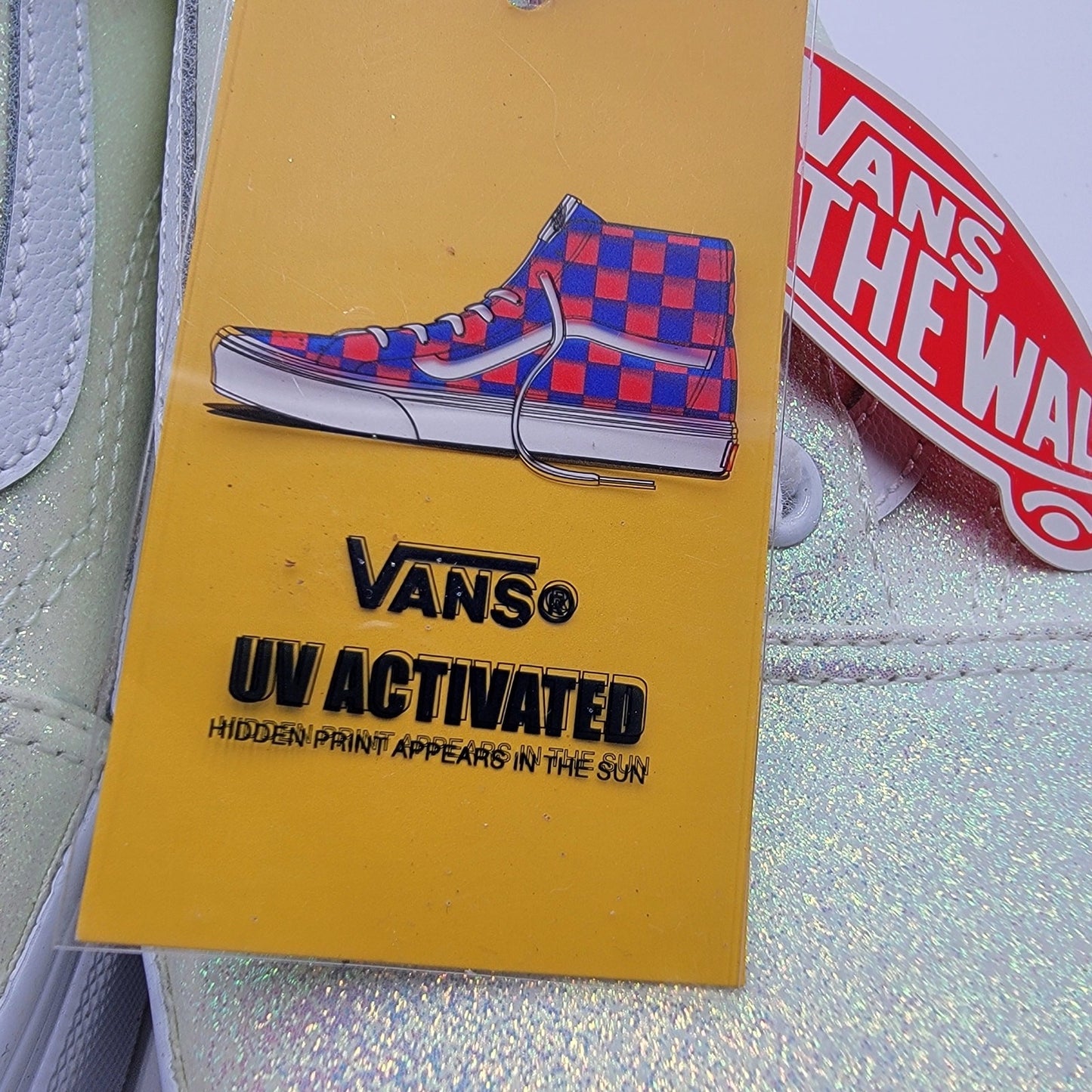 Vans Old Skool UV Glitter Sz 6M/7.5W Pink/Green VN0A3WKT3UA17