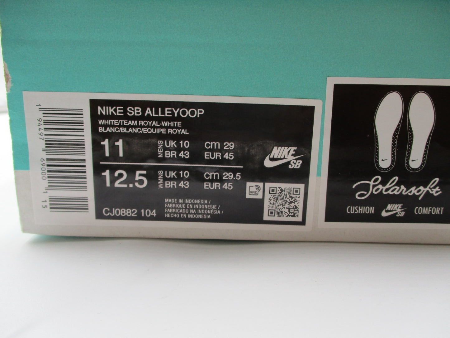 Nike SB Alleyoop White Team Royal Black CJ0882-104 Men’s Size 11 New w/ Box13