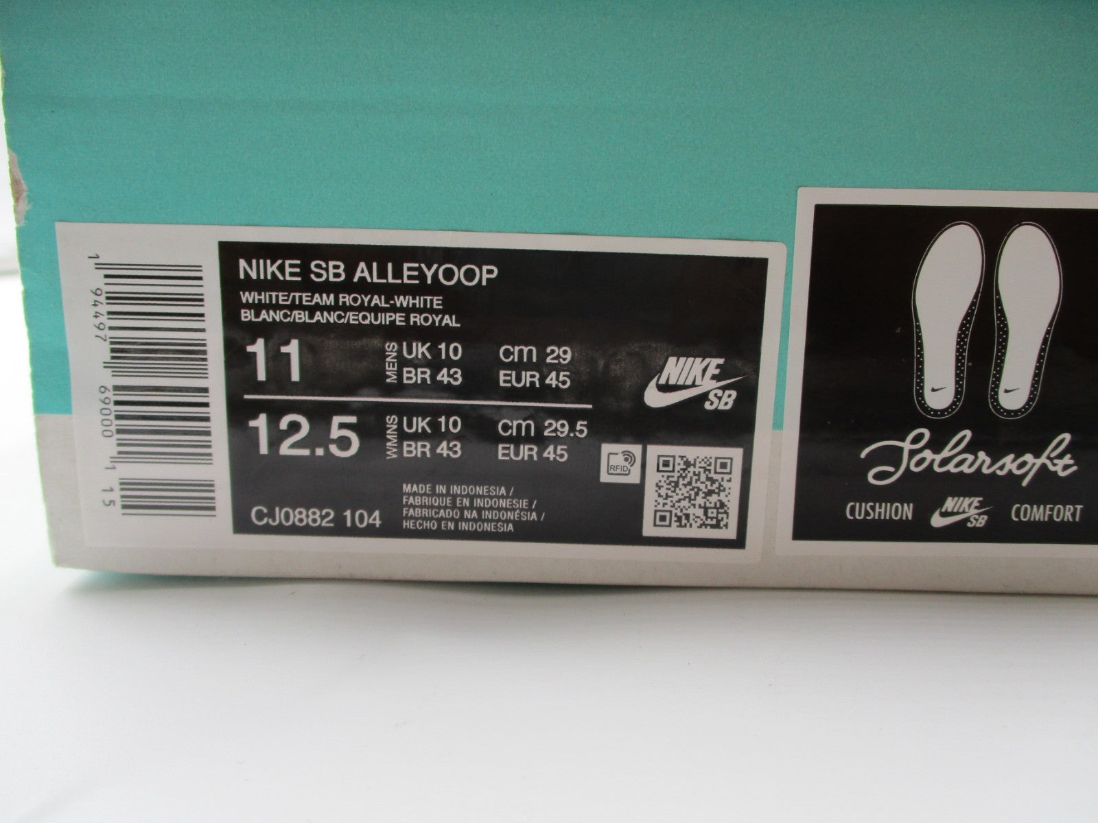 Nike SB Alleyoop White Team Royal Black CJ0882-104 Men’s Size 11 New w/ Box13