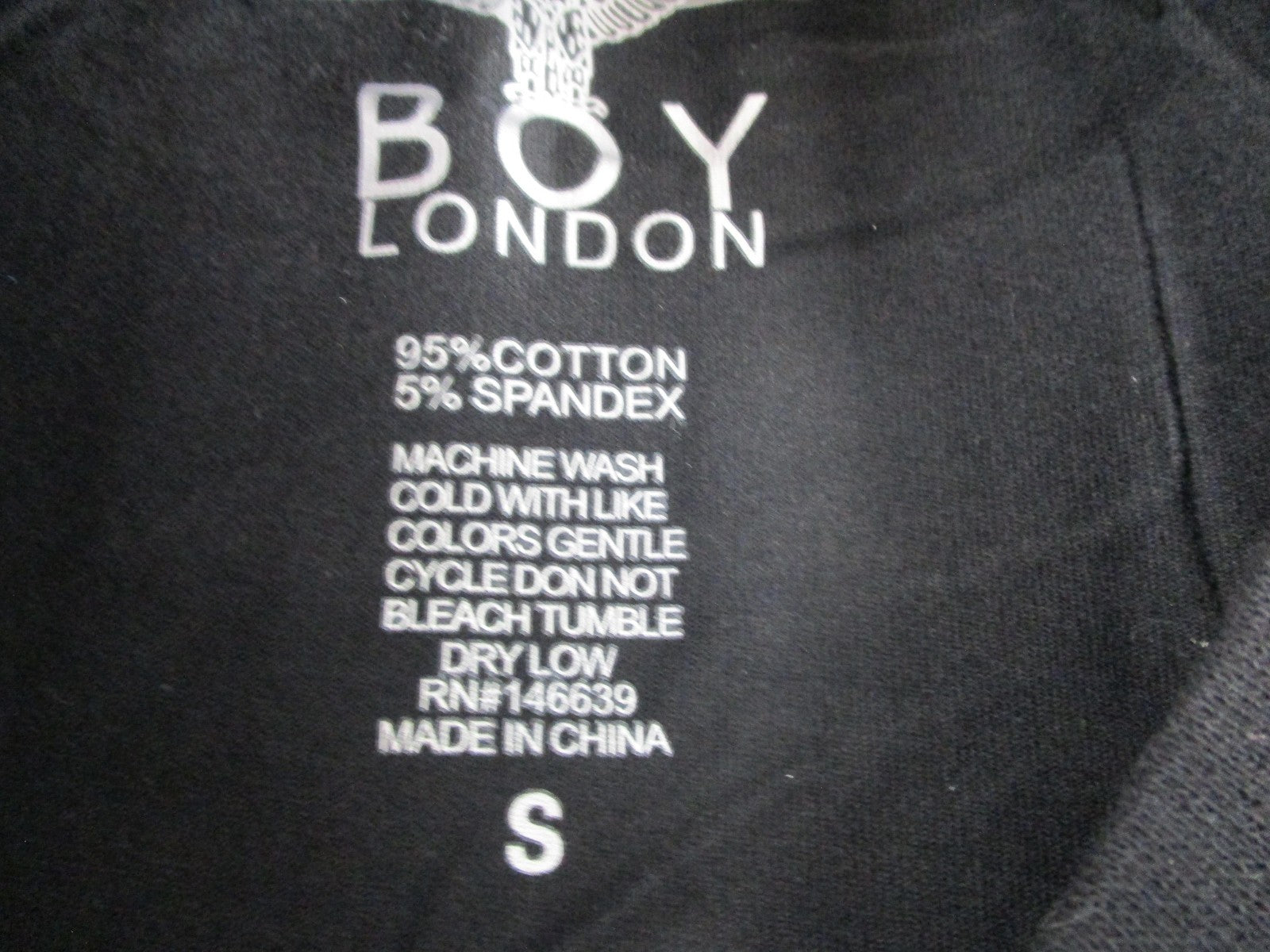 Boy London Shirt Men Small Black Eagle Logo Stretch Graphic Tee Crewneck 1297982