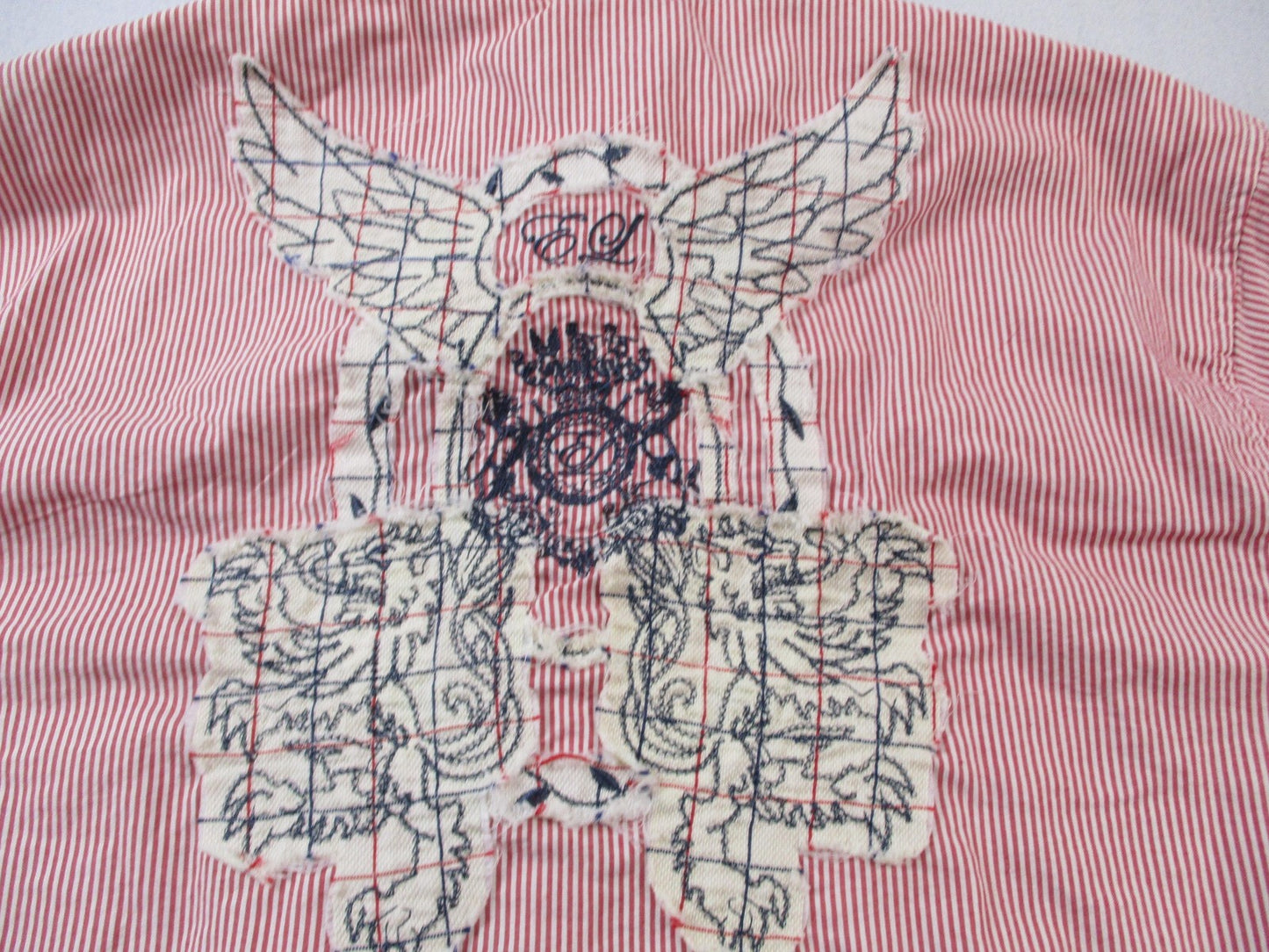 English Laundry Shirt Mens 2XL Red Striped Long Sleeve Embroidered ELW810 155918