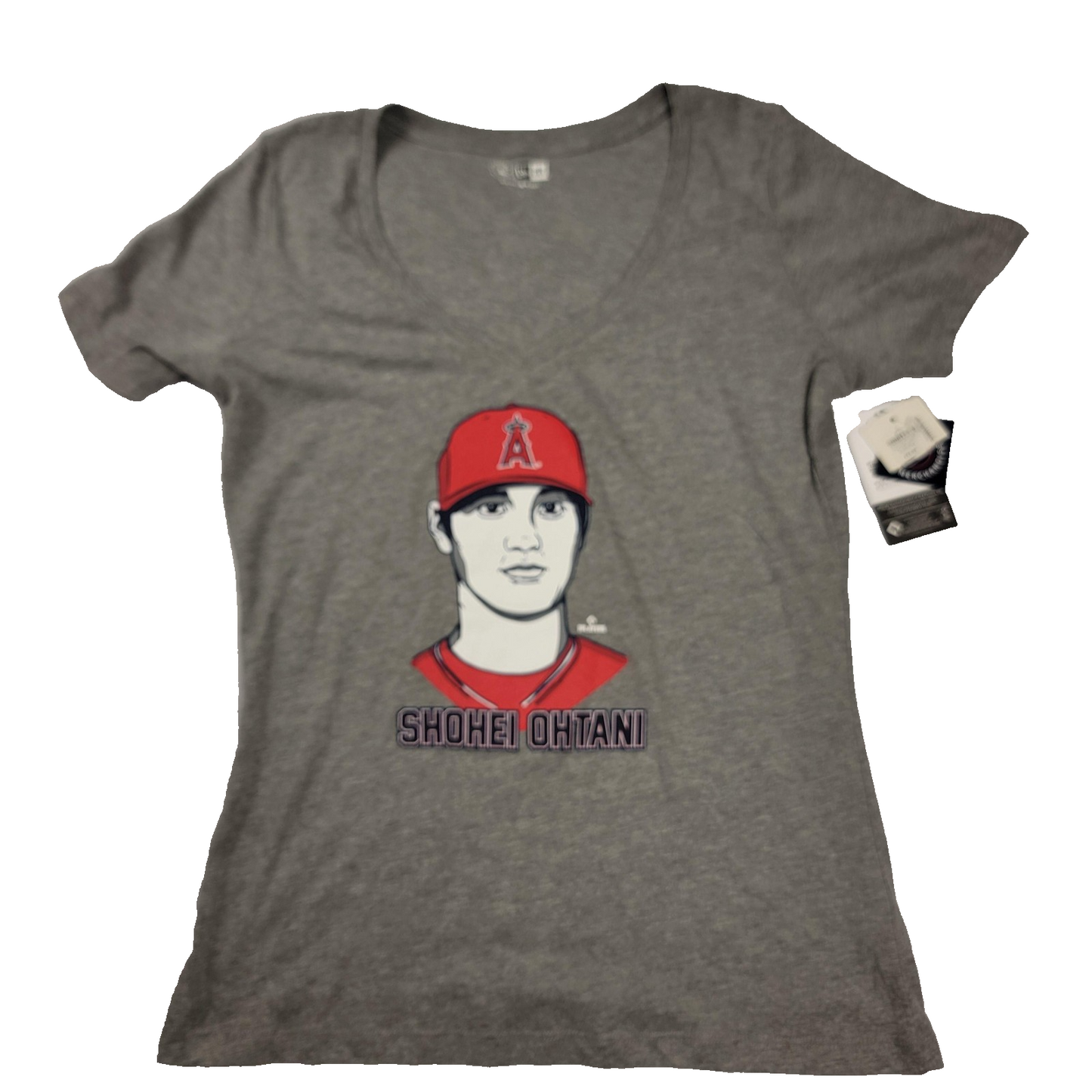 Los Angeles Angels Shirt Womens Lg Gray MLB Baseball Shohei Ohtani New Era 10140