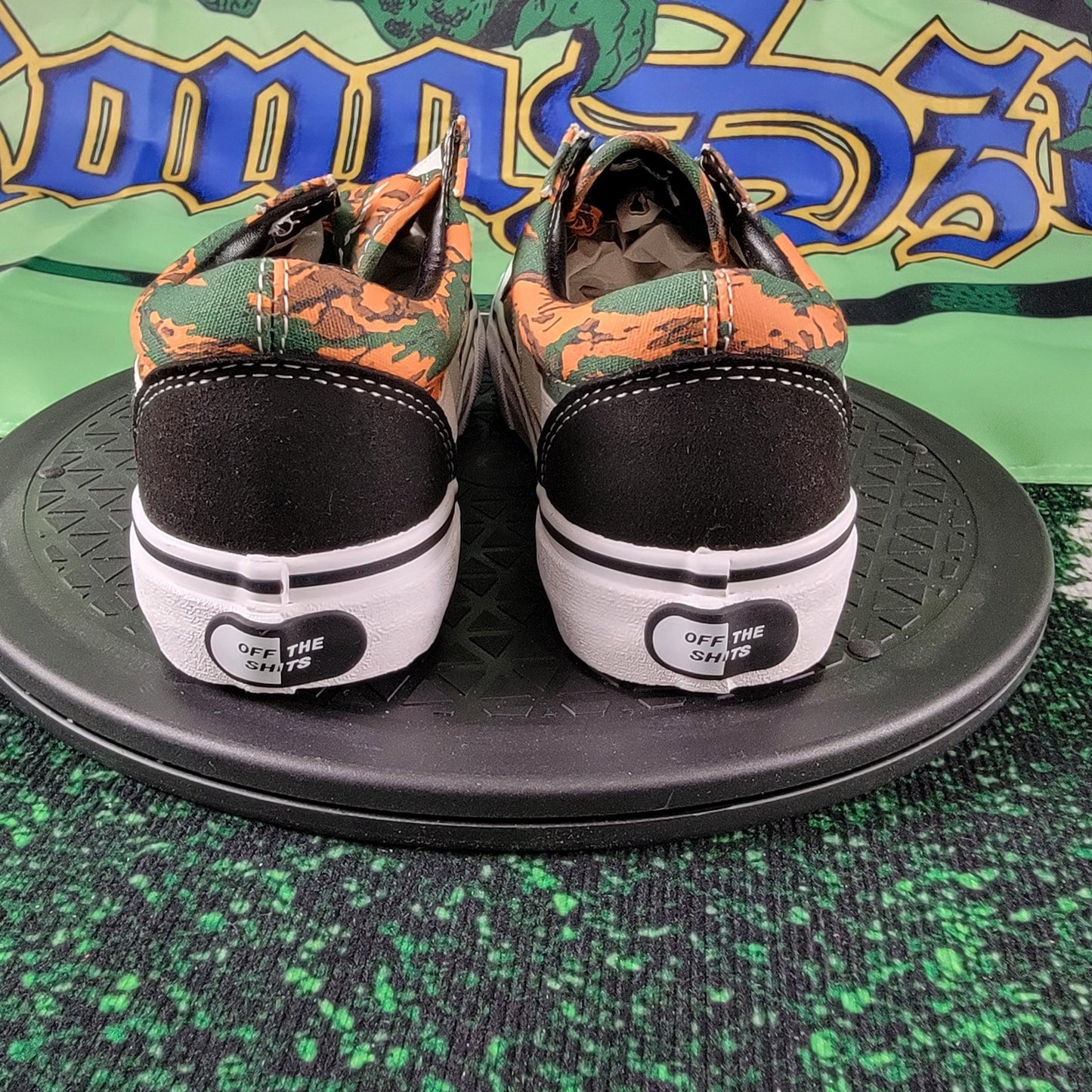Revenge x Storm Vol.1 Tiger Camo Green Orange Men’s 5 Lace Up Sneakers NIB2