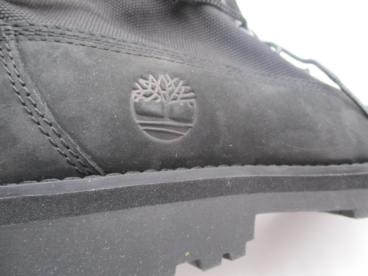 Timberland Courma Kid Roll Top Boots Youth Size 4 Black Nubuck Outdoor13