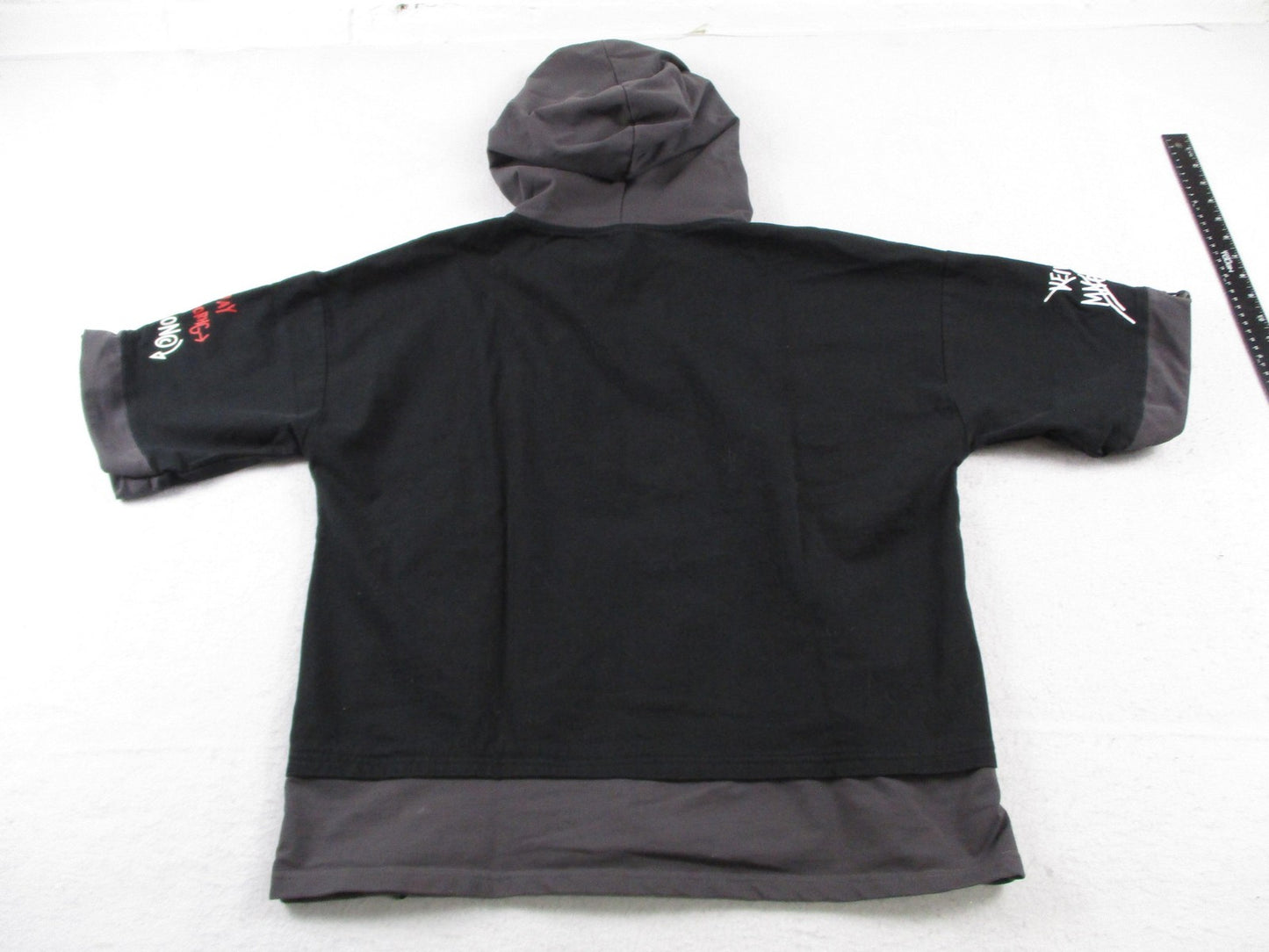 XYXIONGMAO Shirt Mens Large Black Hooded Tide All Guild Graphic Streetwear Tee1