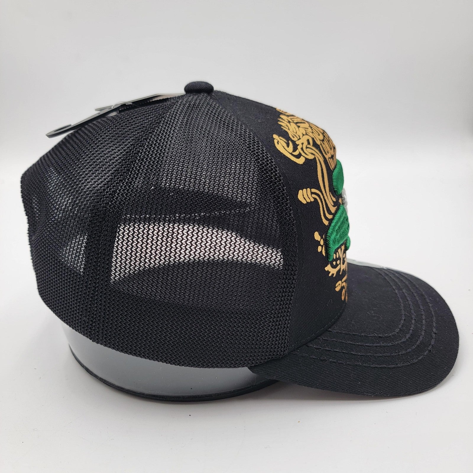 Top Level Hat Cap Snap Back Mesh Embroidered Mexico Flag Eagle Trucker Mens3