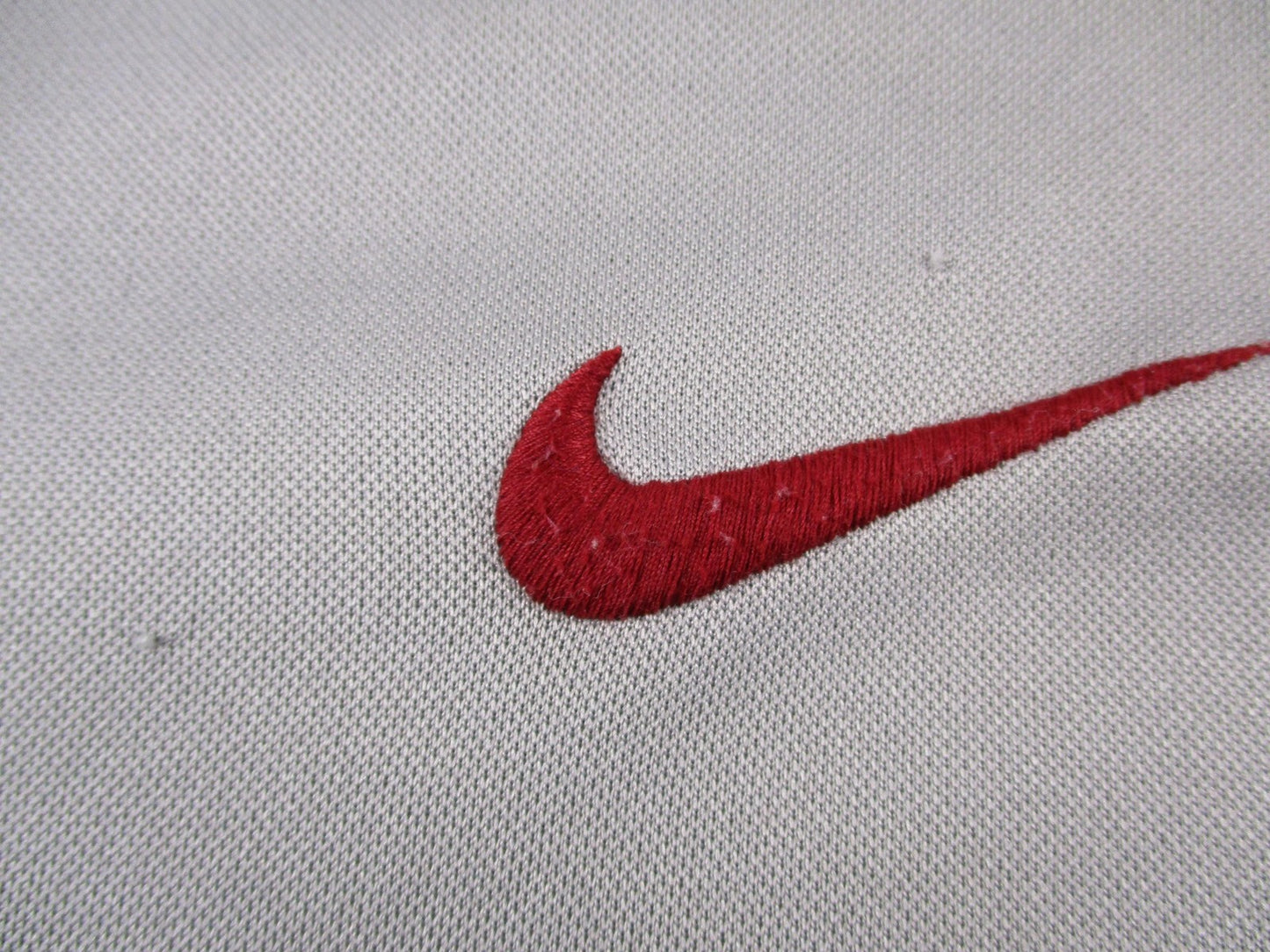 Oklahoma Sooners Shirt Mens Large Gray NCAA Football Nike Dri Fit Polo OU Logo2