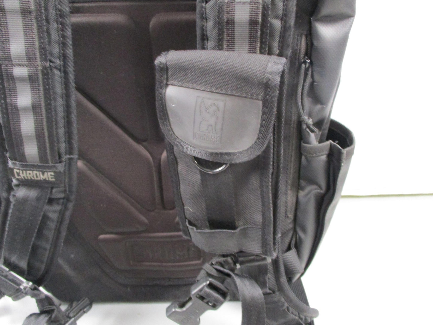 Chrome Black 18" Water Resistant Laptop Backpack Bag Men Travel Gear Urban4