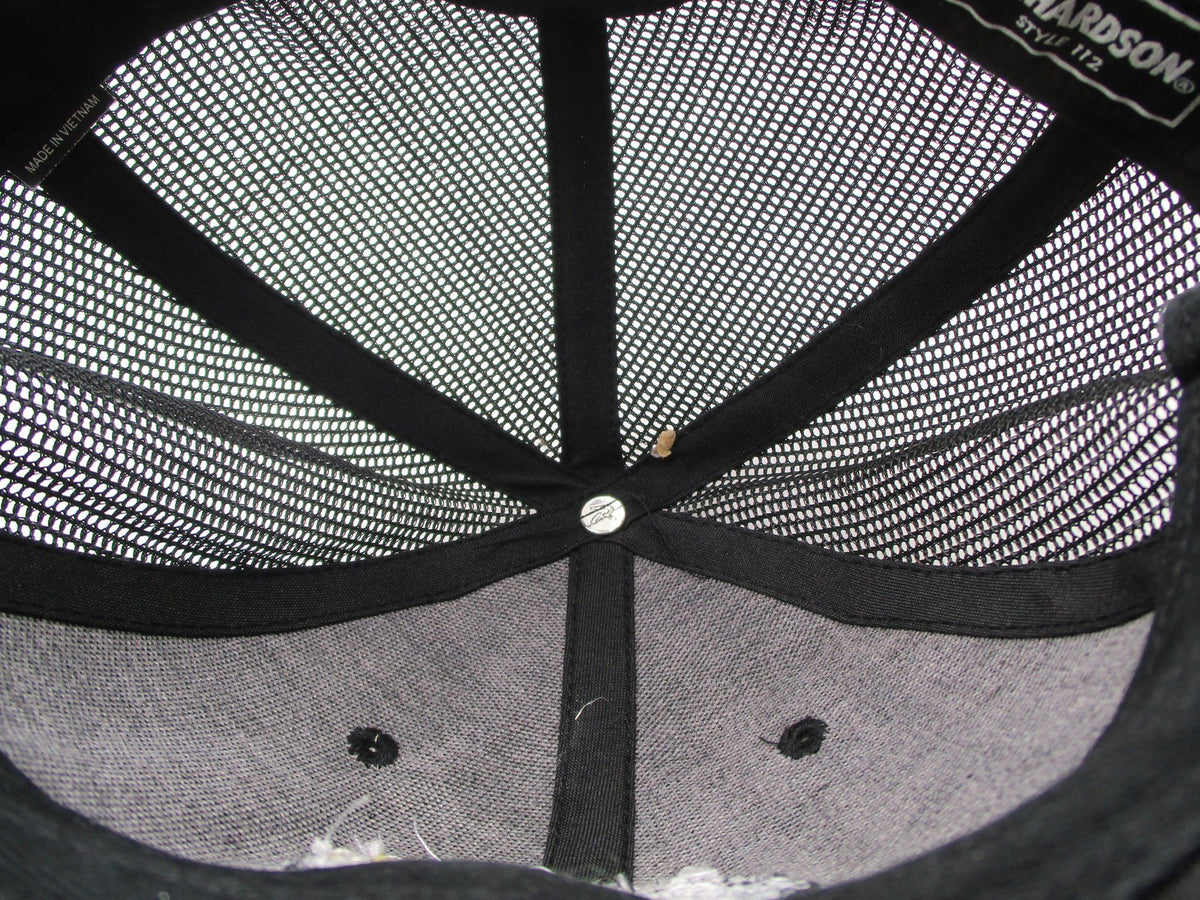 Richardson Hat Cap Snap Back Mens One Size Black Mesh Trucker Bulldog Logo 11211