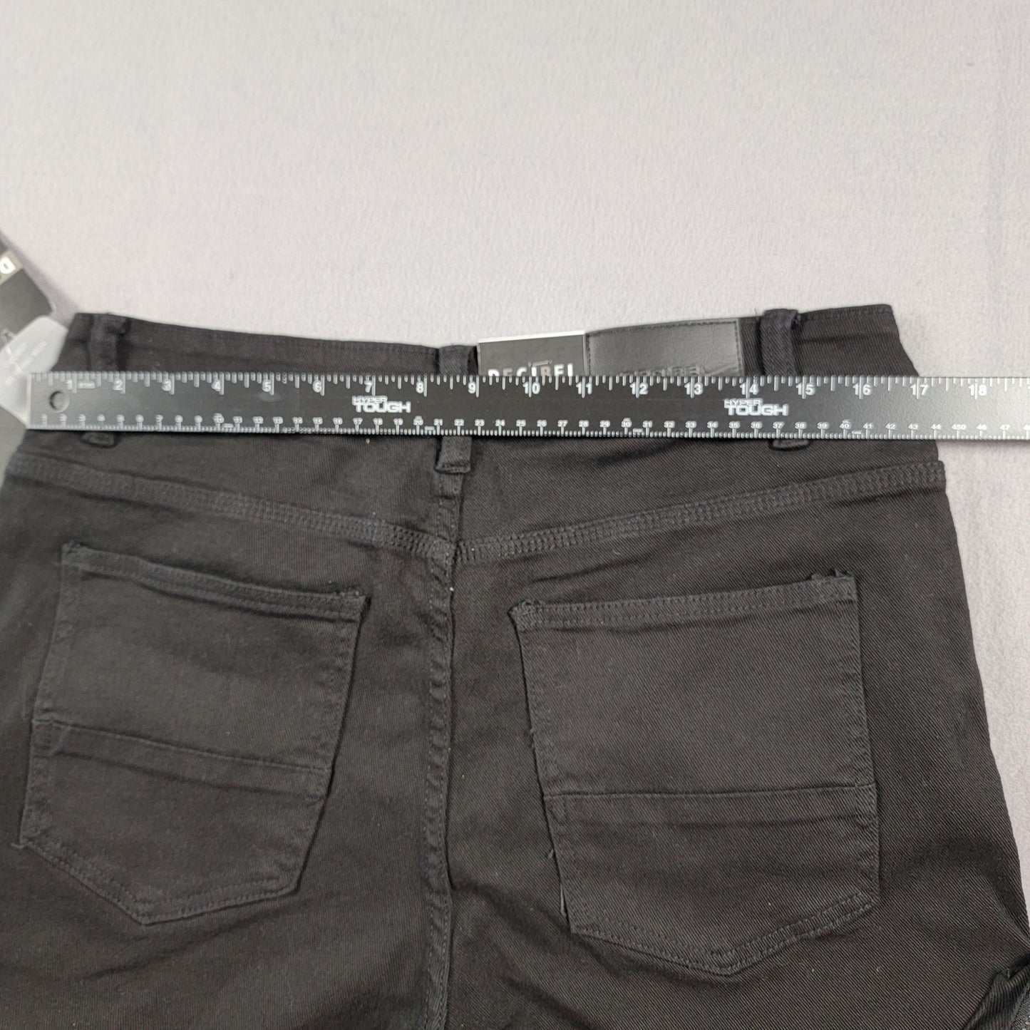 Decibel Cargo Pants Mens 34x34 Black Streetwear Multi Pocket Utility New Tag 9184