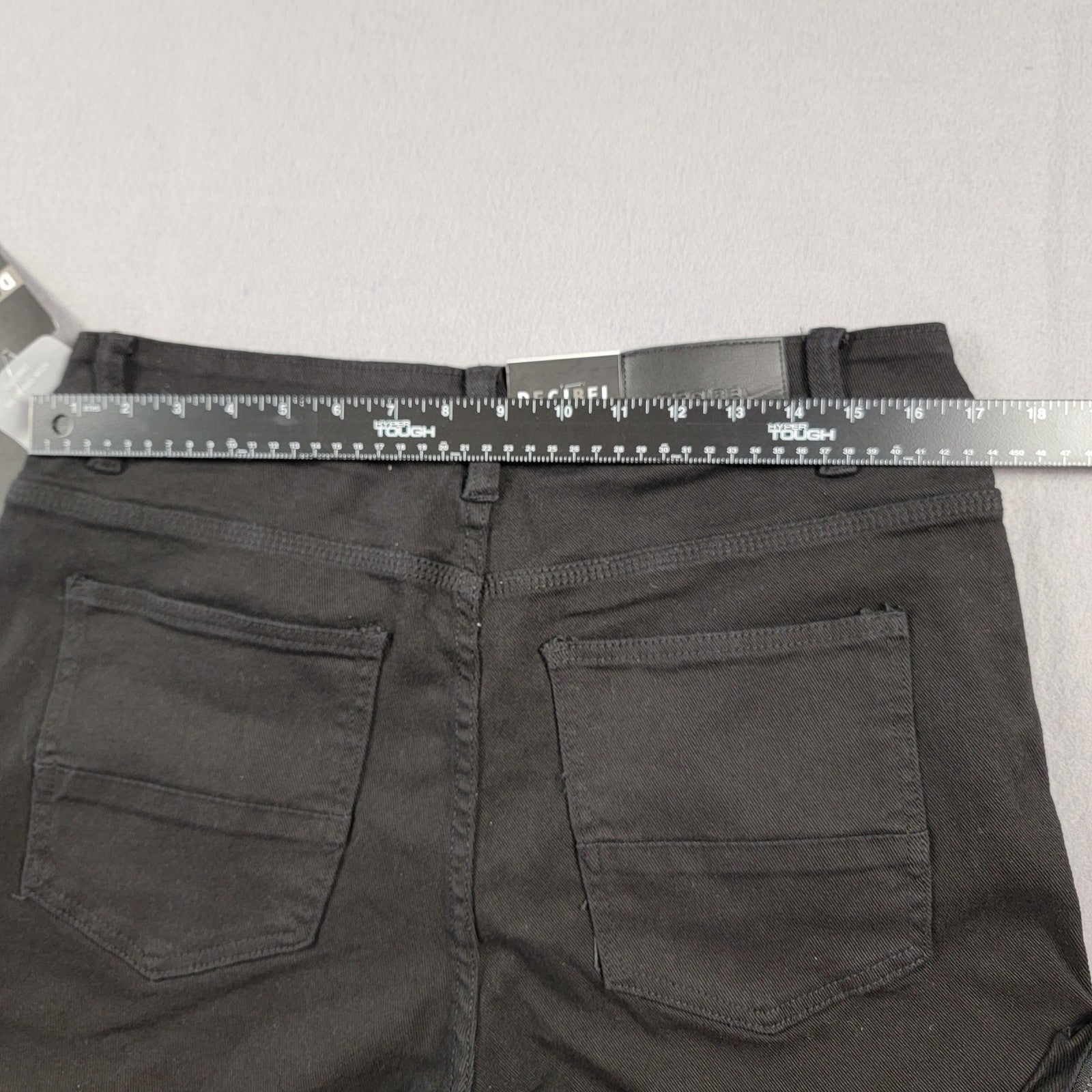 Decibel Cargo Pants Mens 34x34 Black Streetwear Multi Pocket Utility New Tag 9184