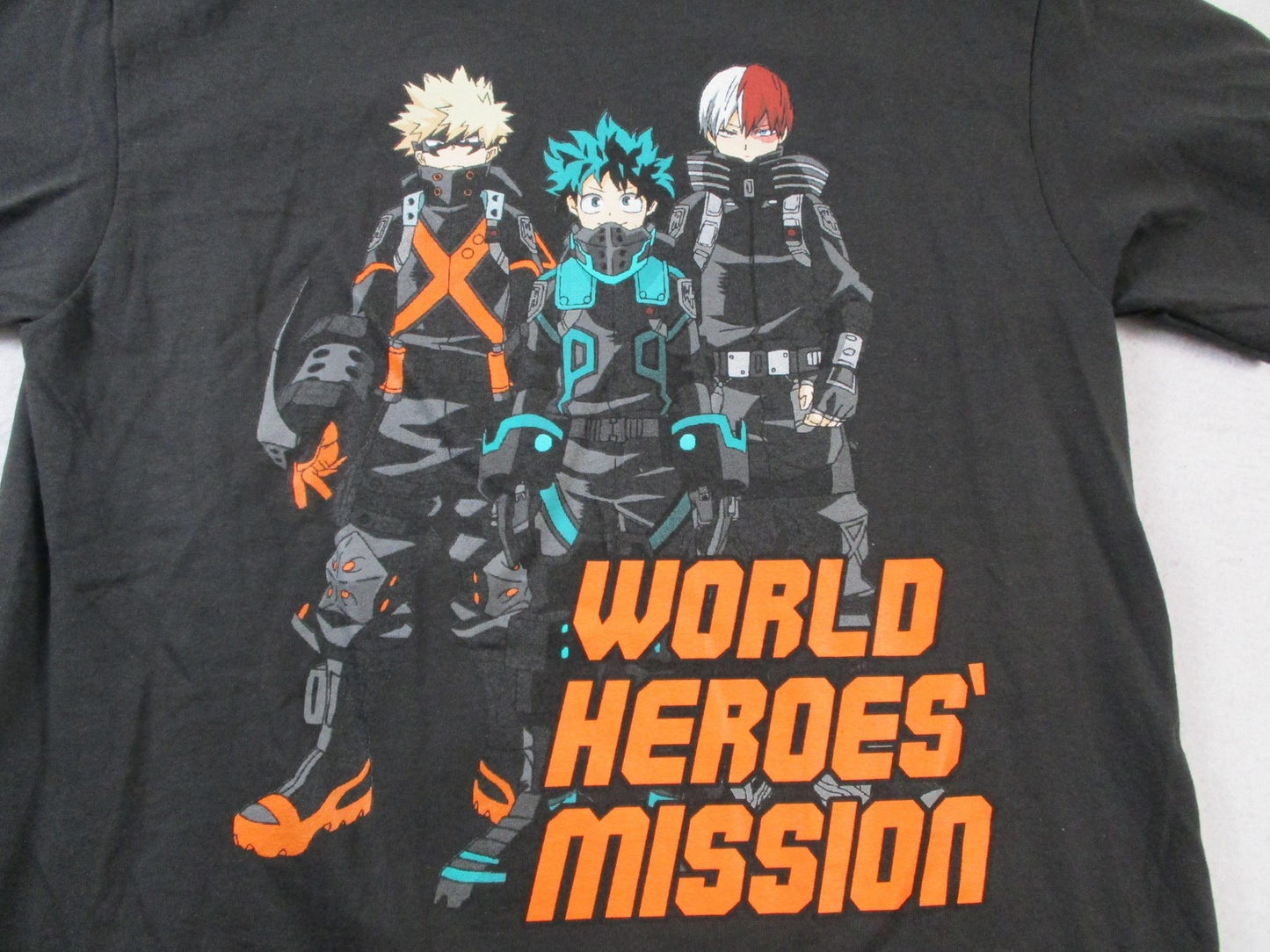My Hero Academia World Heroes Mission Shirt Men Medium Black BoxLunch Anime 15143