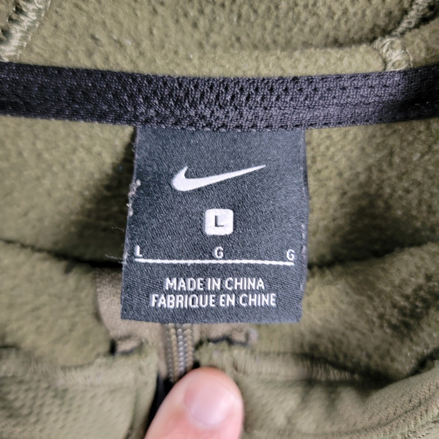 Nike Big Boys Dri Fit Elite Hoodie Olive Green Sz L