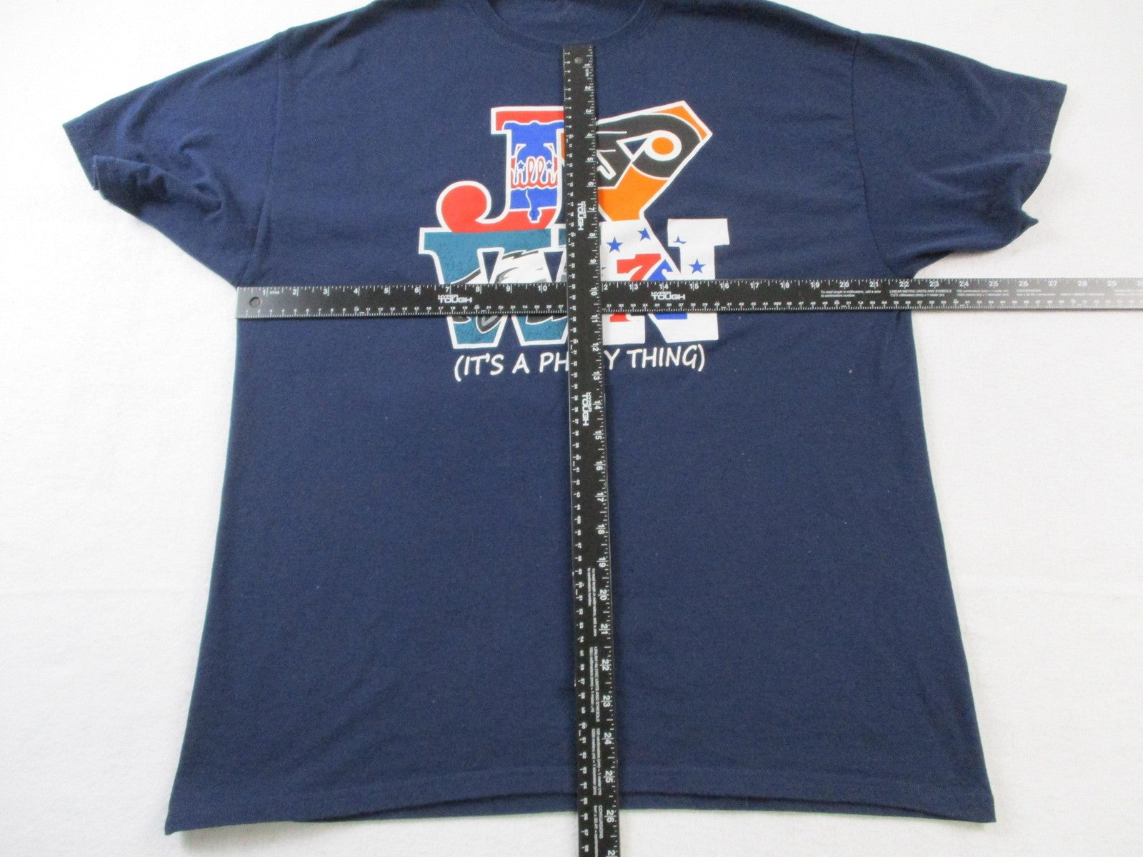 Philadelphia Jawn Shirt Mens XL Blue Philly Eagles Phillies Flyers Jerzees 15875
