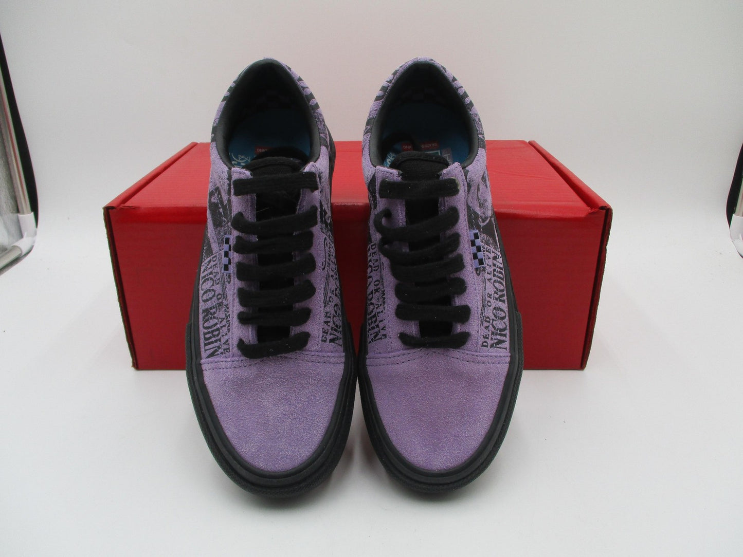 Vans One Piece Nico Robin Shoes Mens Sz 4.5 Purple Black Skateboarding Anime 1J14