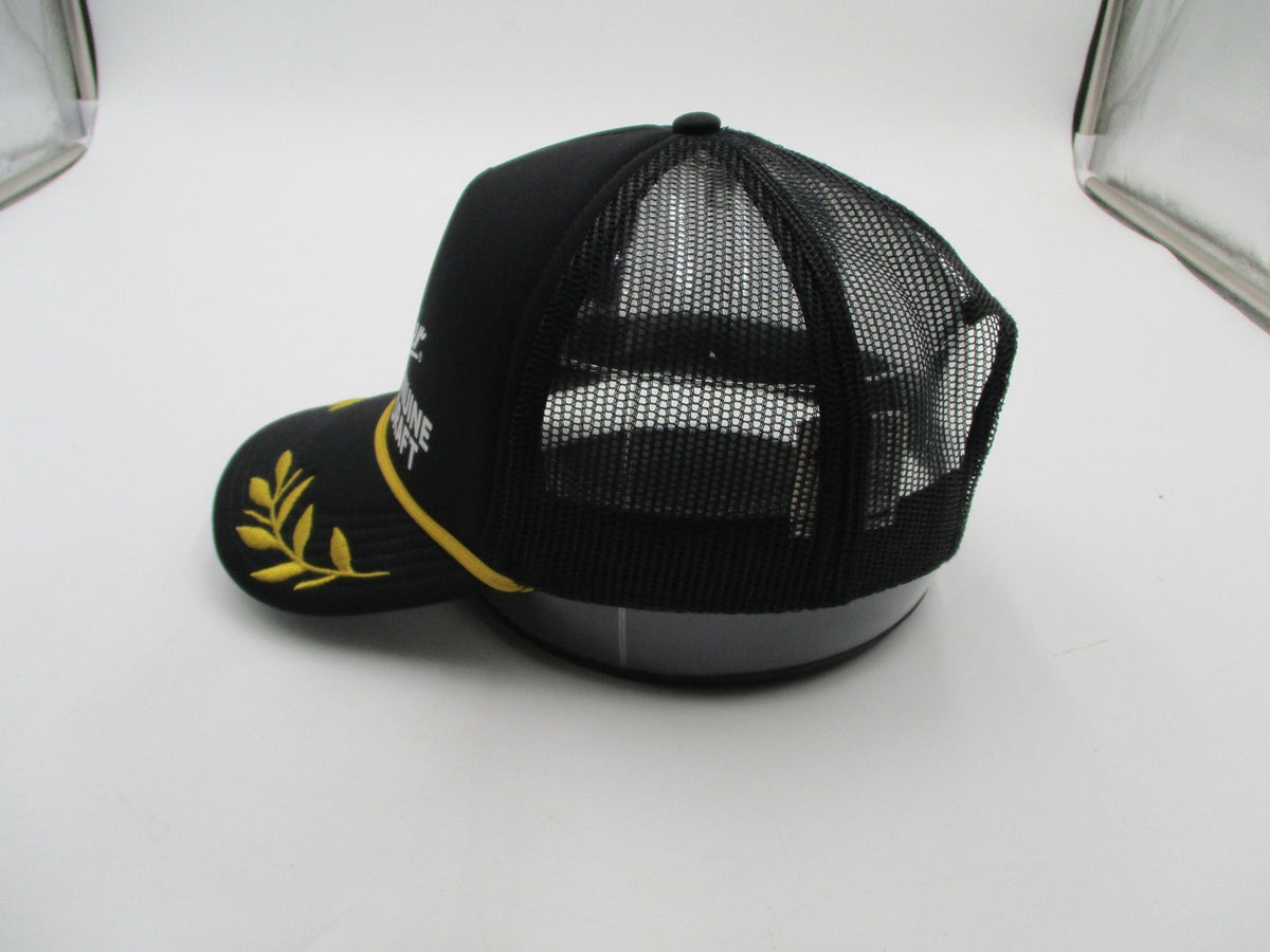 Miller Genuine Draft Black Trucker Hat Mesh Snapback Beer Logo Cap Adjustable4