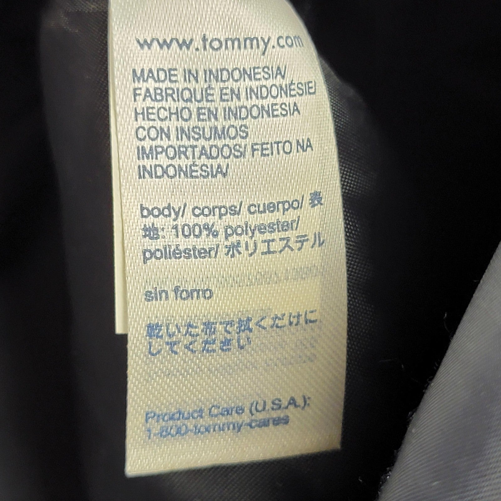 Tommy Hilfiger Backpack Womens Black Quilted Mini Bag Nylon Lightweight 69J901011