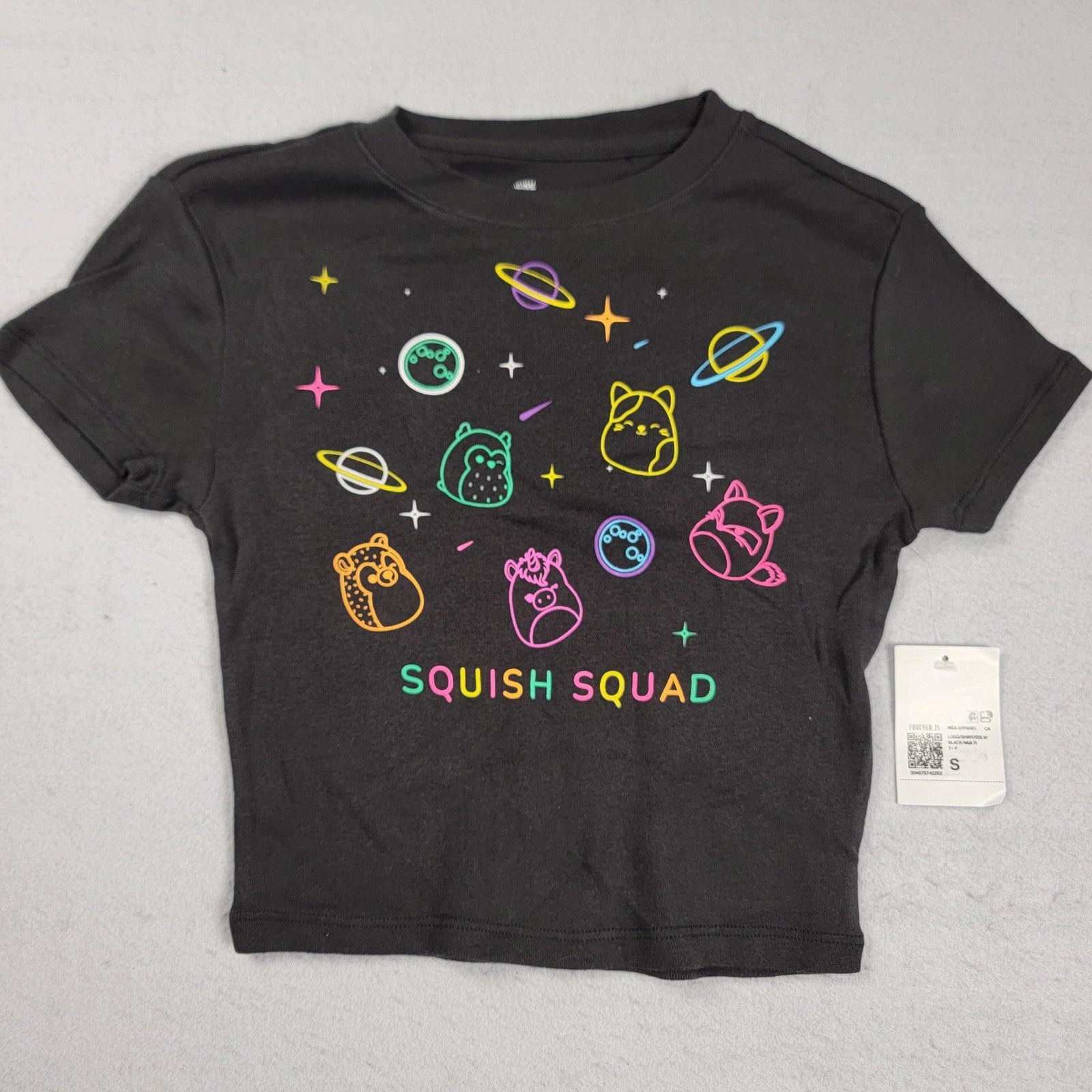 Squishmallows & DJ John Summit 'What a Life' Sz S Womens Crop Tops 2 Pk