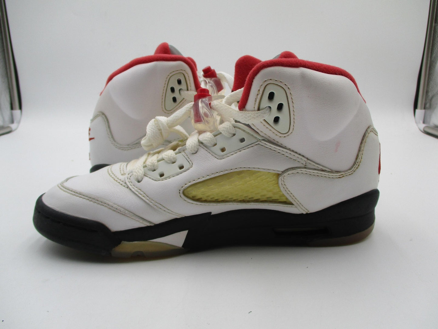 Nike Air Jordan 5 Retro Shoes Youth Size 5Y White Red Fire Red GS 440888-1018