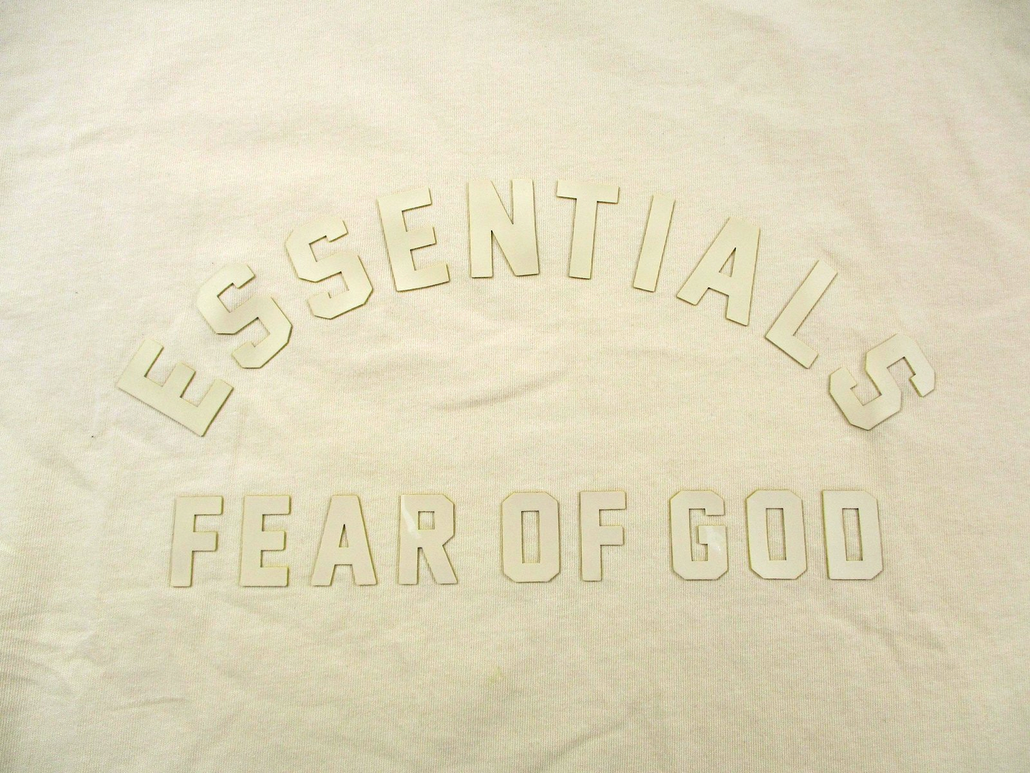 Fear Of God Essentials Shirt Mens Large Yellow Graphic Logo Tee Streetwear 13415