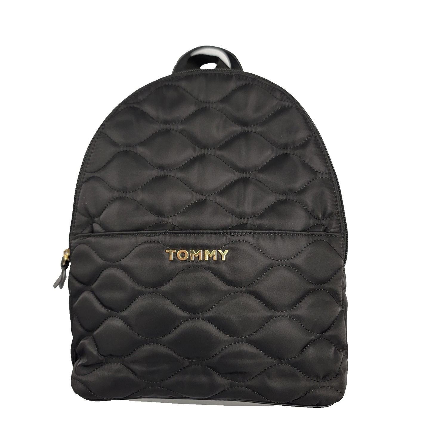 Tommy Hilfiger Backpack Womens Black Quilted Mini Bag Nylon Lightweight 69J90100