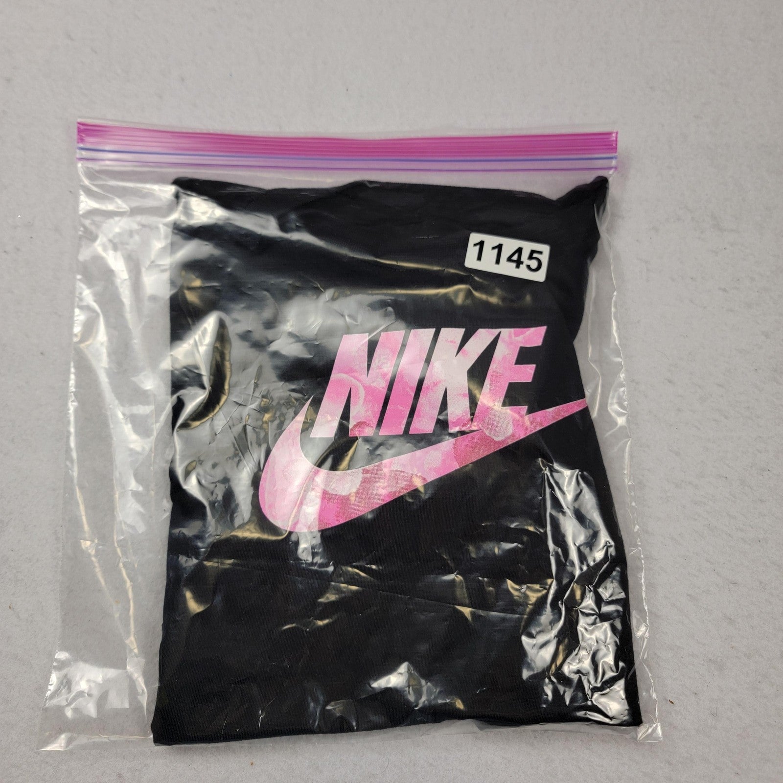 Nike Shirt Girls 6X Black Pink Swoosh Logo Short Sleeve Athletic Tee New