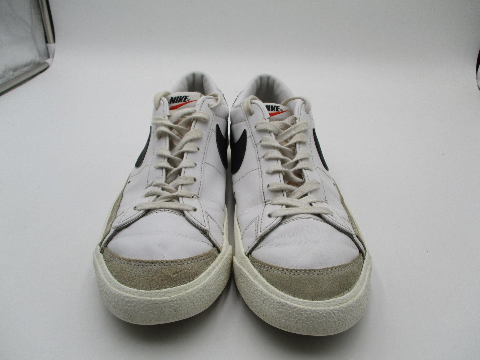 Nike Blazer Low '77 Shoes Mens Size 10.5 White Black Leather Sneakers DA6364-1011