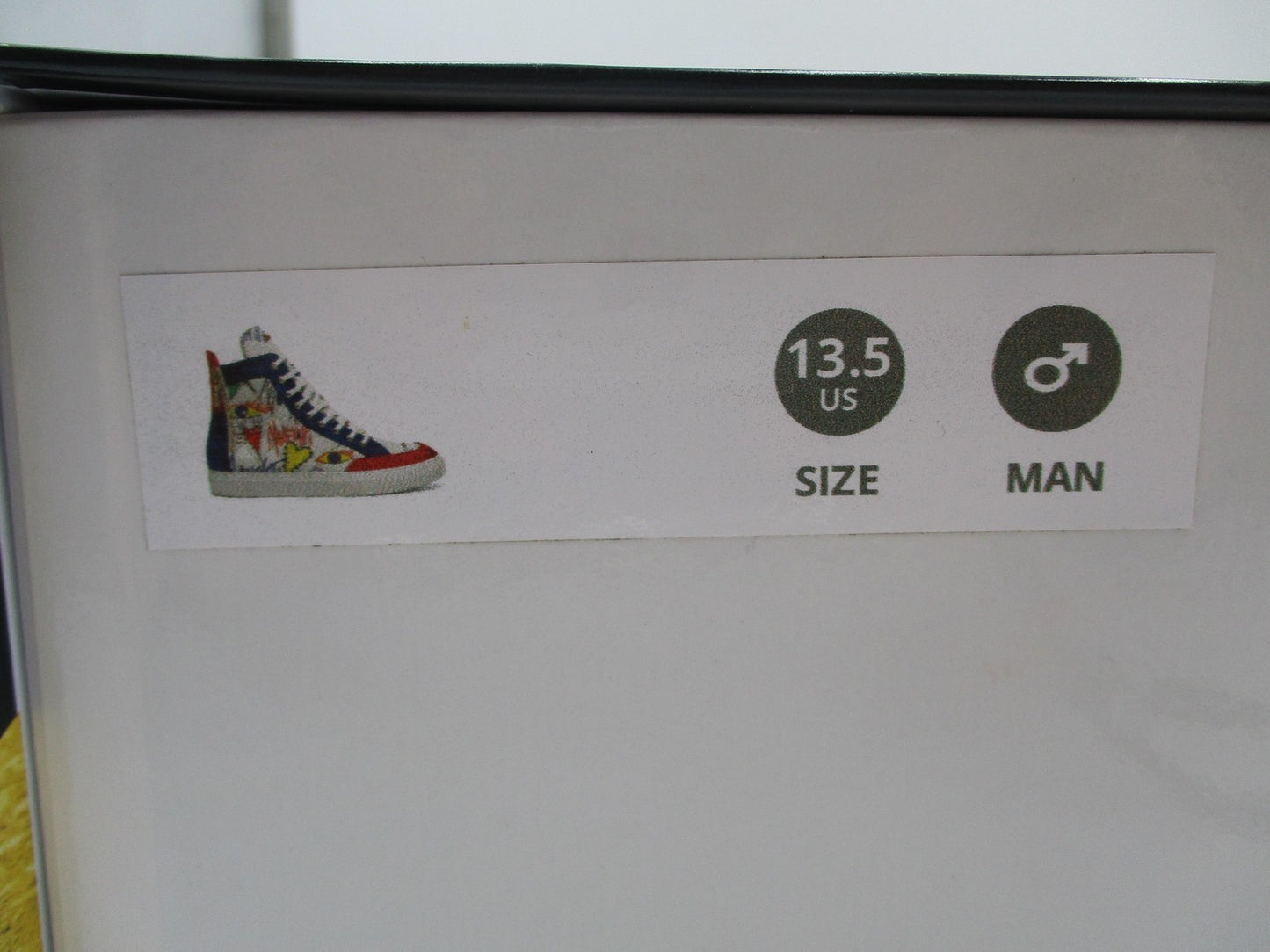 MoneYatti Classico Hi Top Mens Size 13.5 White Multi Color Master P Made Italy16