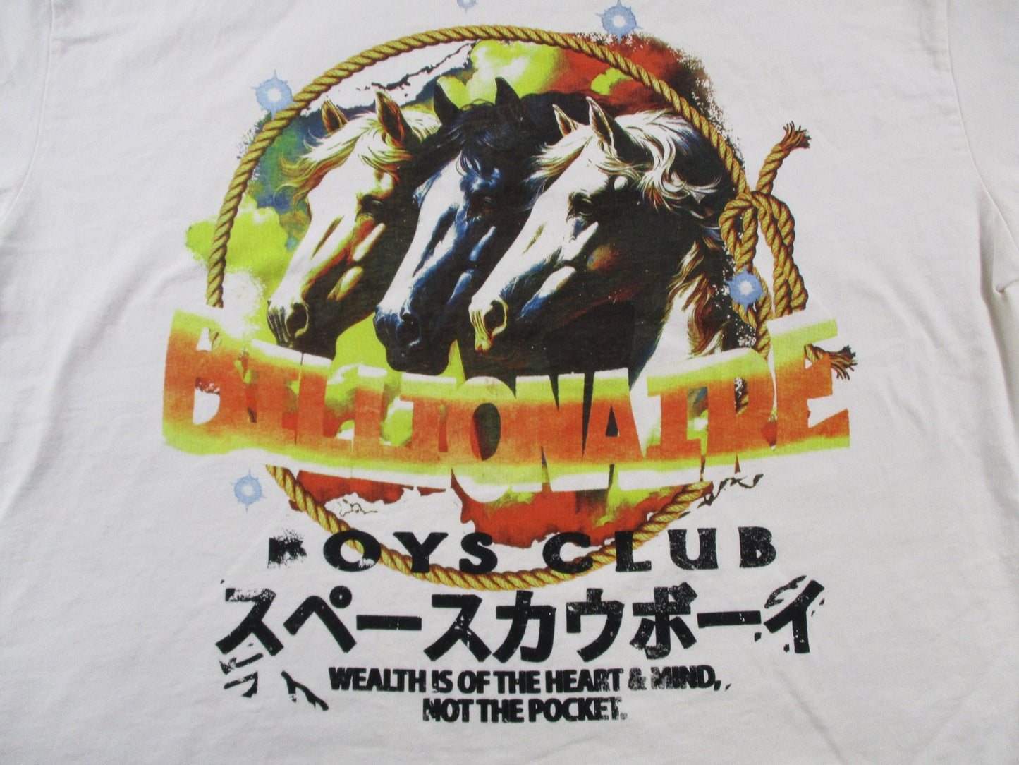 Billionaire Boys Club Shirt Mens 2XL White Space Cowboy Horses Graphic Tee3