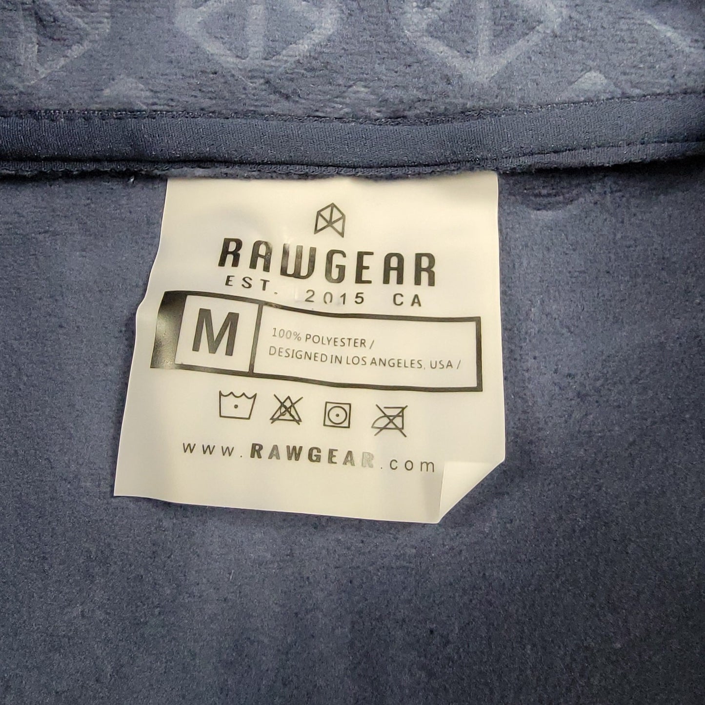 Rawgear Navy Blue Geometric Pattern Full Zip Jacket Men's