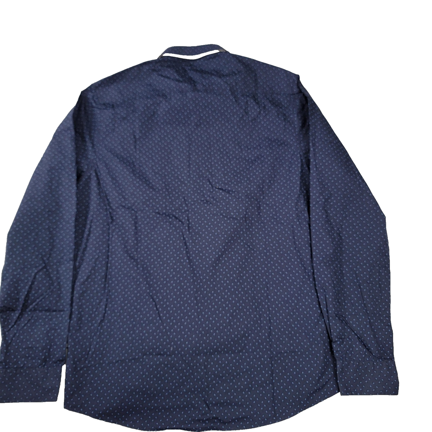 Indigo Star Shirt Mens Small Navy Sans Long Sleeve Button Up Patterned Dress 6061