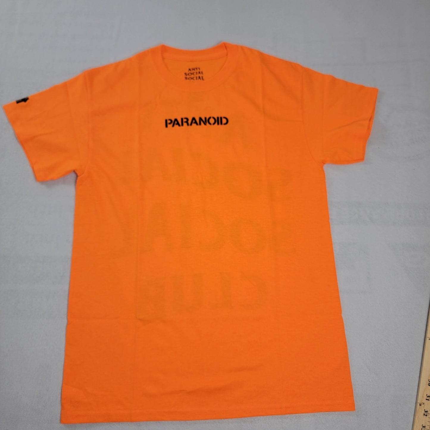 Anti Social Social Club ASSC 'Paranoid' Orange Tee  Size M