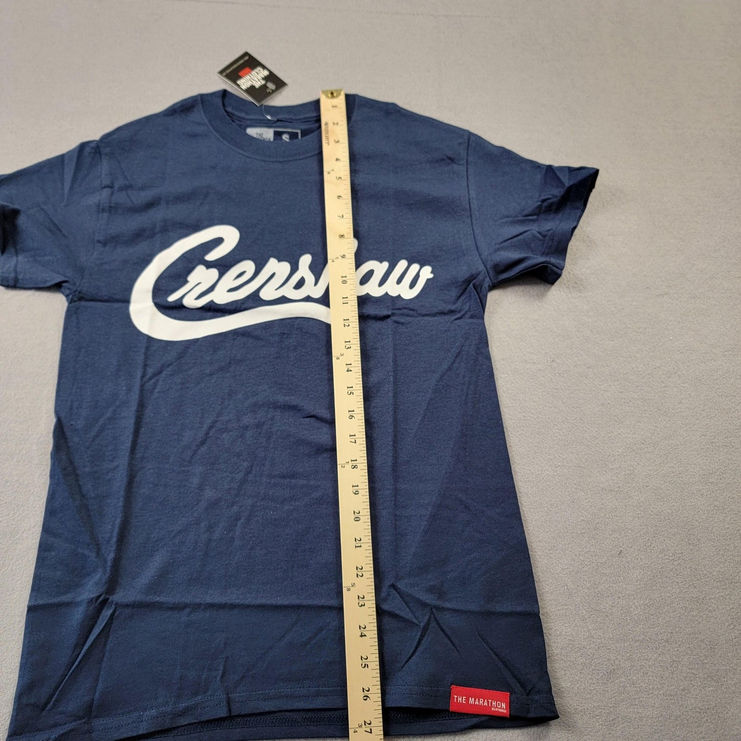 The Marathon Clothing Crenshaw Shirt Mens Small Blue Graphic Tee TShirt Cotton8
