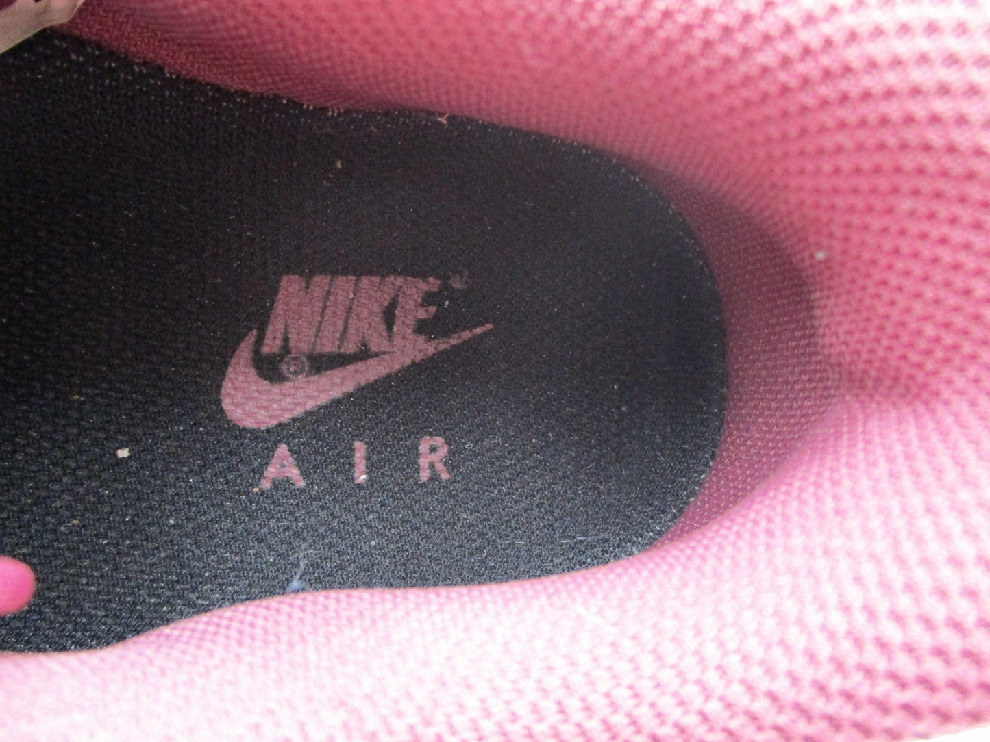 Nike Air Force 1 Low Shoes Mens Sz 9.5 Red Black Leather Low Top AA4083-601 1U58