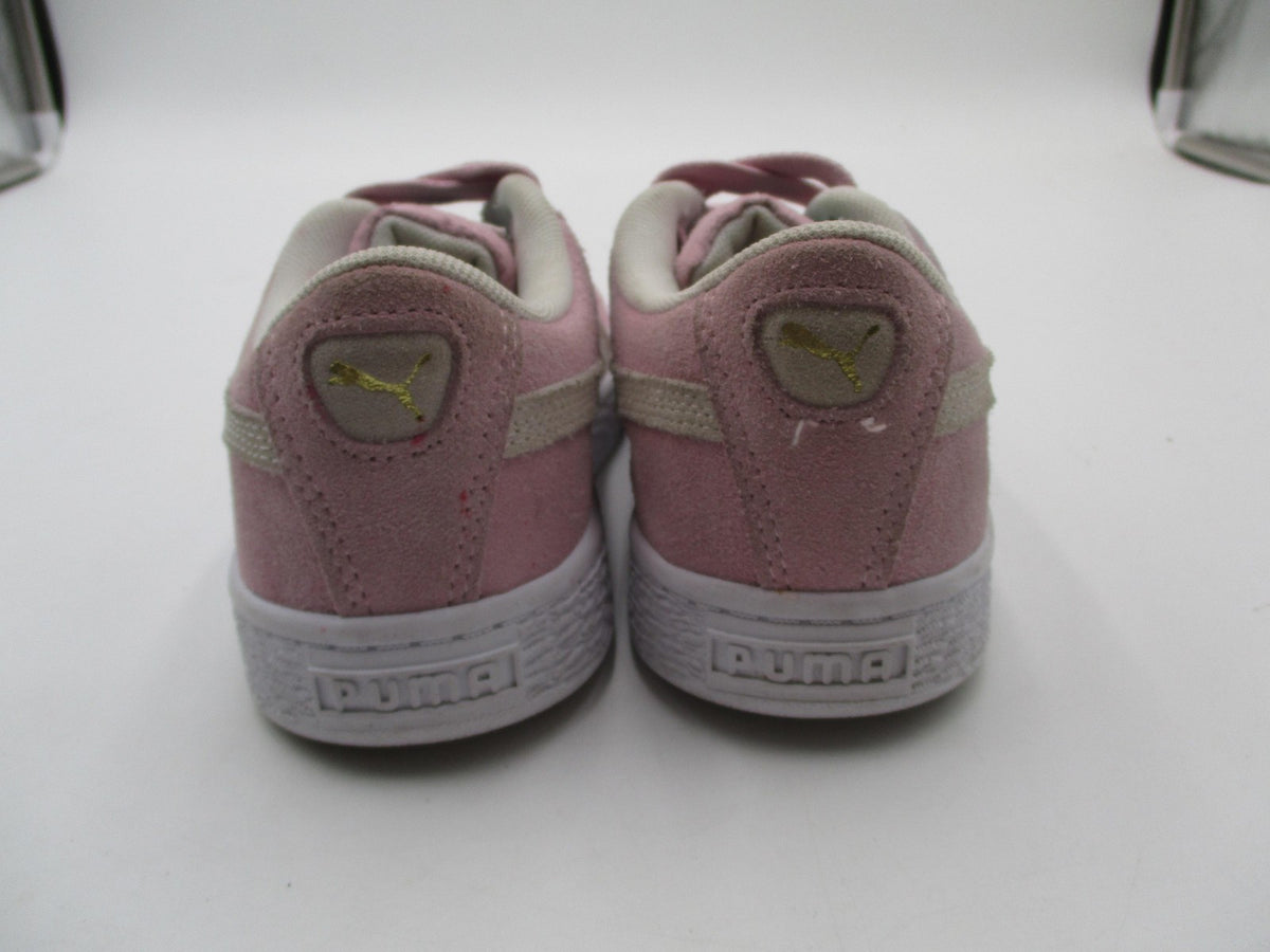 Puma Suede Shoes Kids Size 2 Pink Low Top Lace Up Casual Sneakers 380561-052