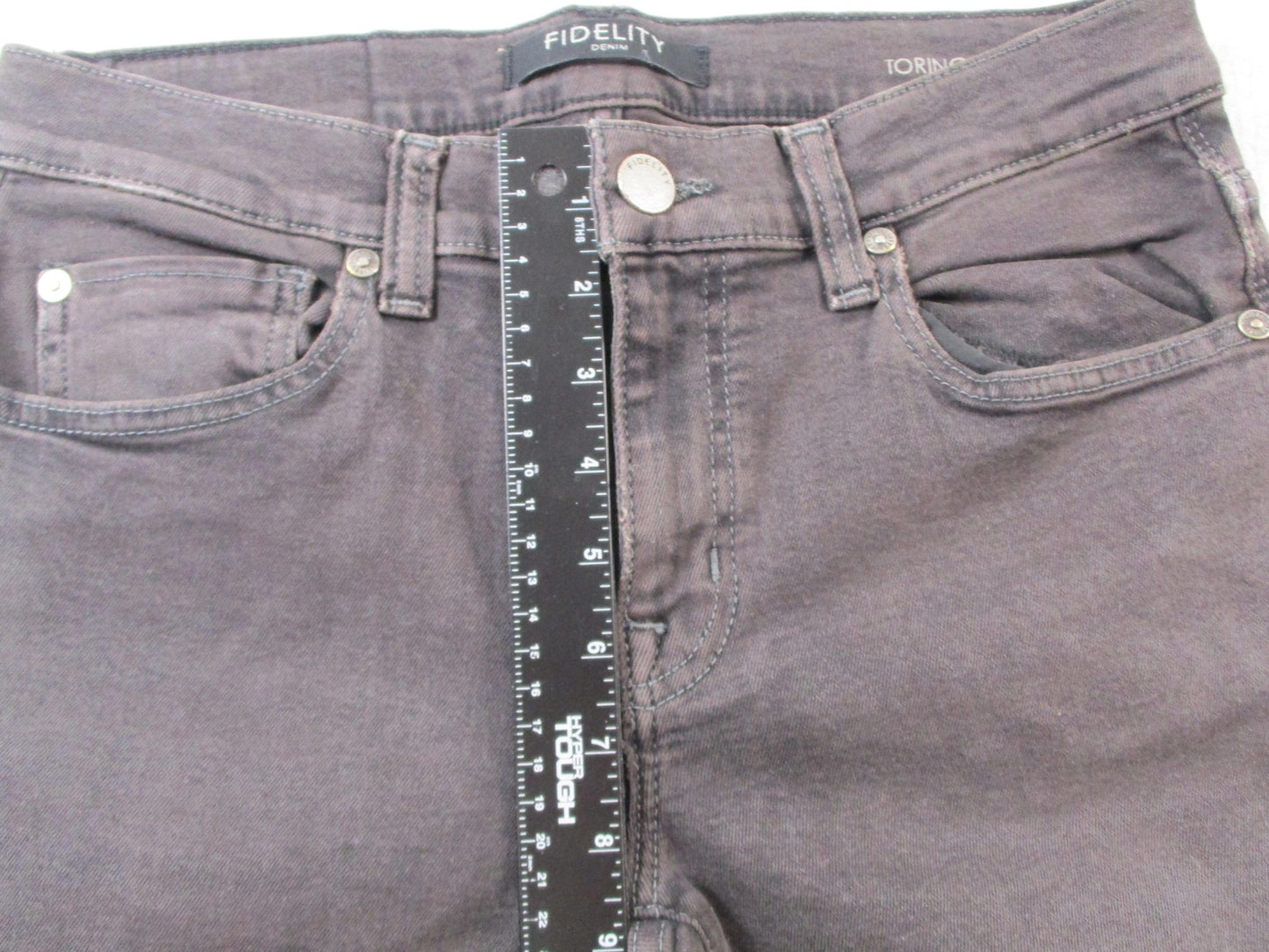Fidelity Denim Jeans Mens 29x32 Gray Torino Slim Stretch Charcoal Wash