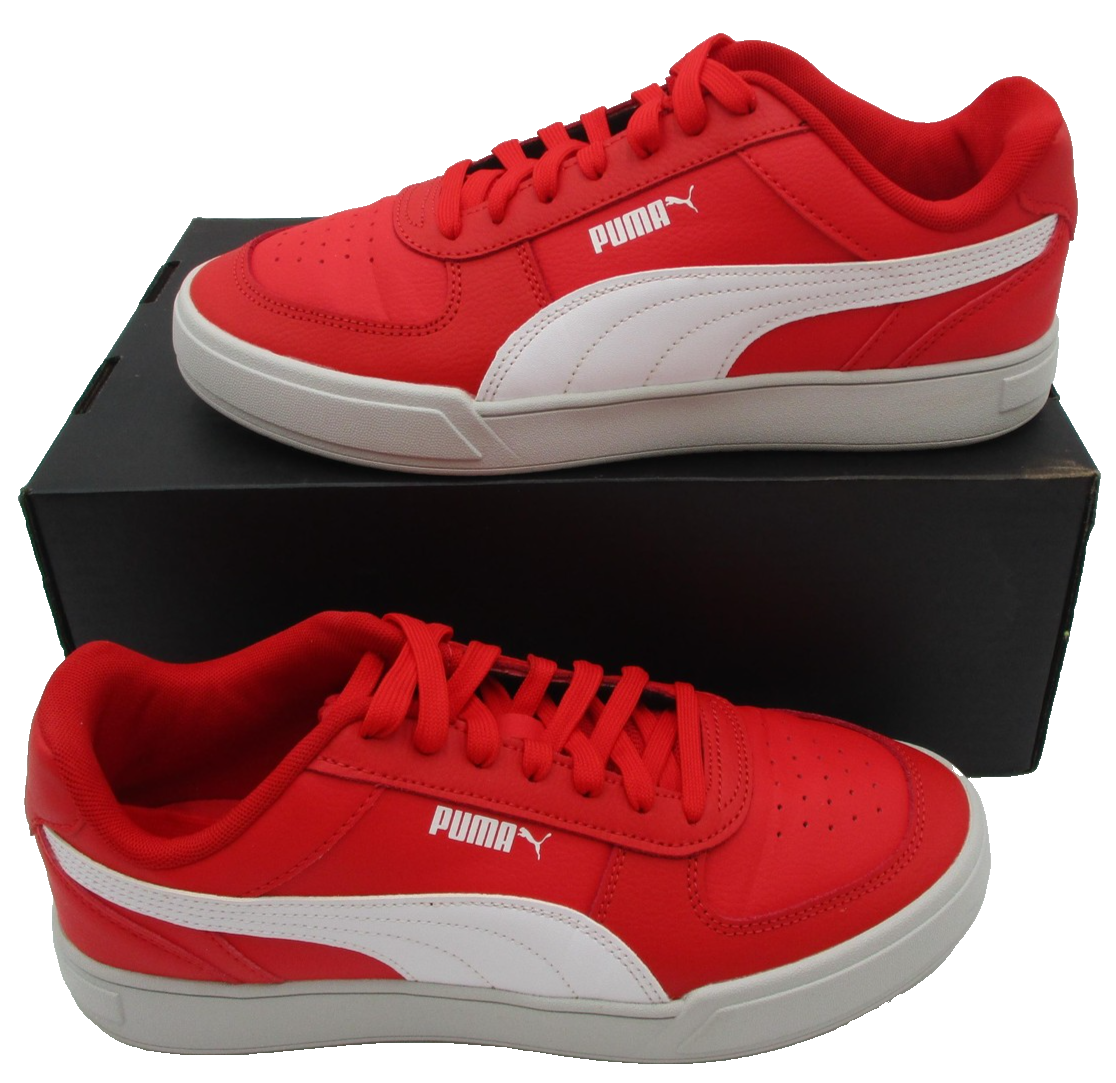 Puma Shoes Mens Sz 10 Red White Low Top Casual Colorblock Sneakers 38081019 1S82