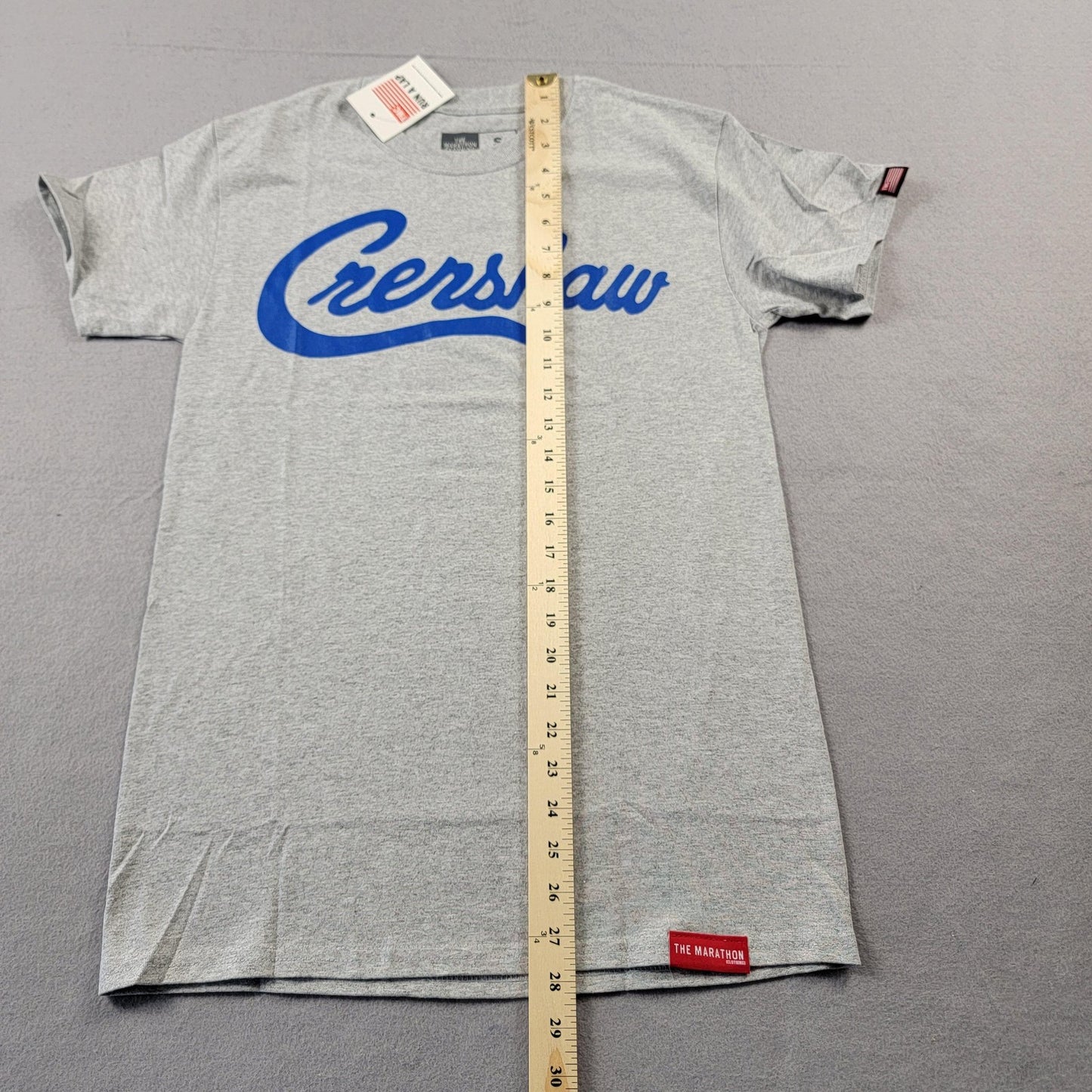 The Marathon Clothing Shirt Mens Small Gray Blue Crenshaw Graphic Tee TMC Logo9