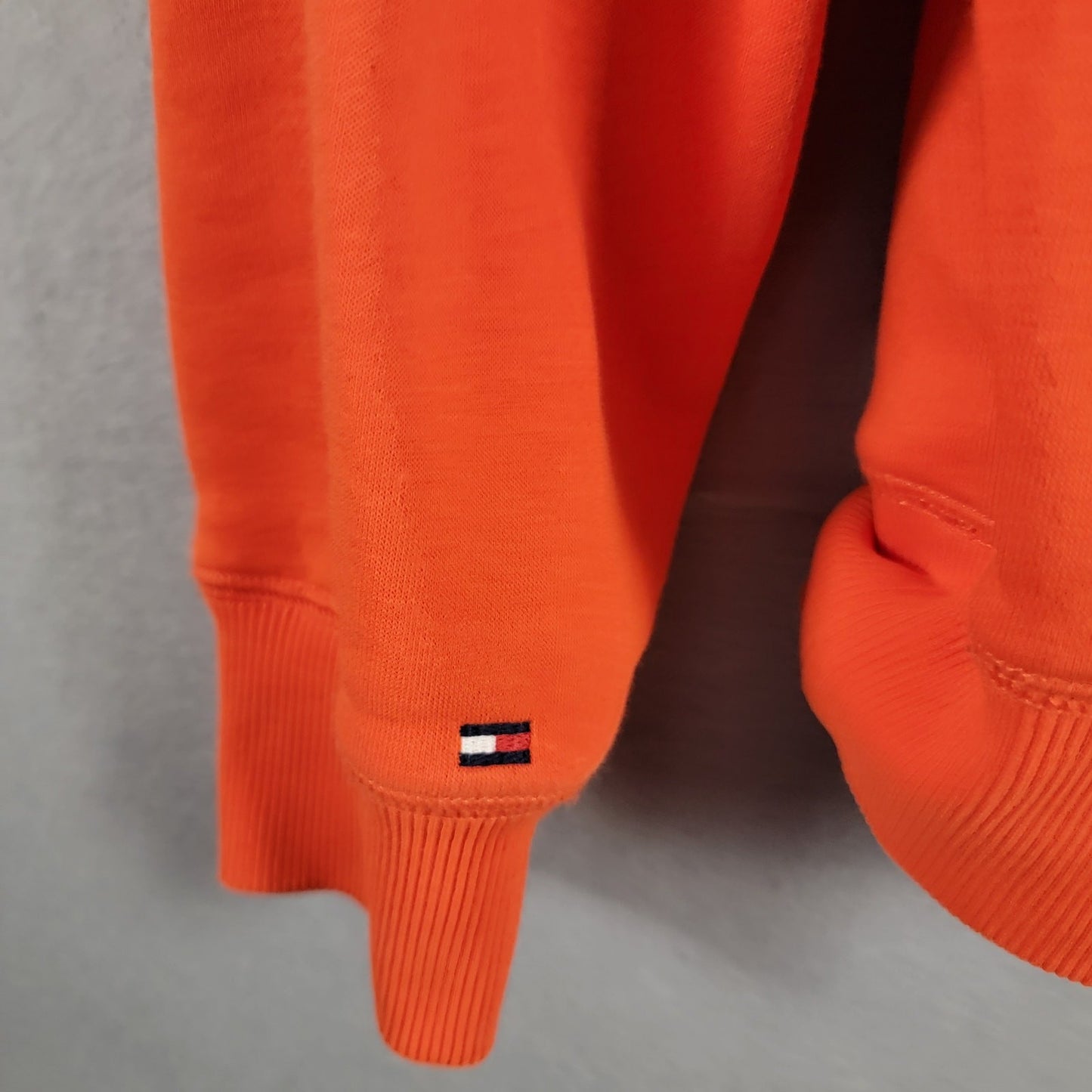 Tommy Hilfiger Mens Back Bay Embroidered Logo Sweatshirt Orange Sz L
