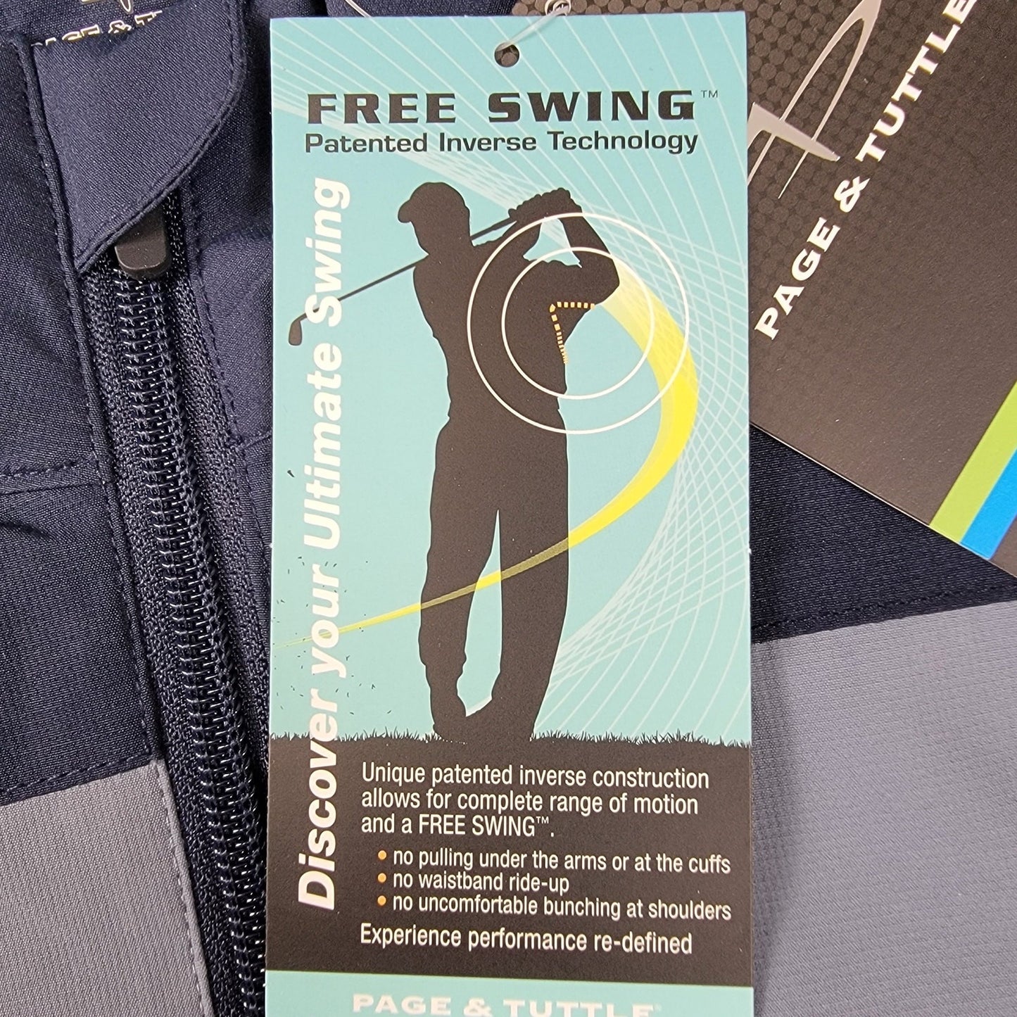 Men's Page & Tuttle Free Swing Golf Jacket Blue Sz XL NWT