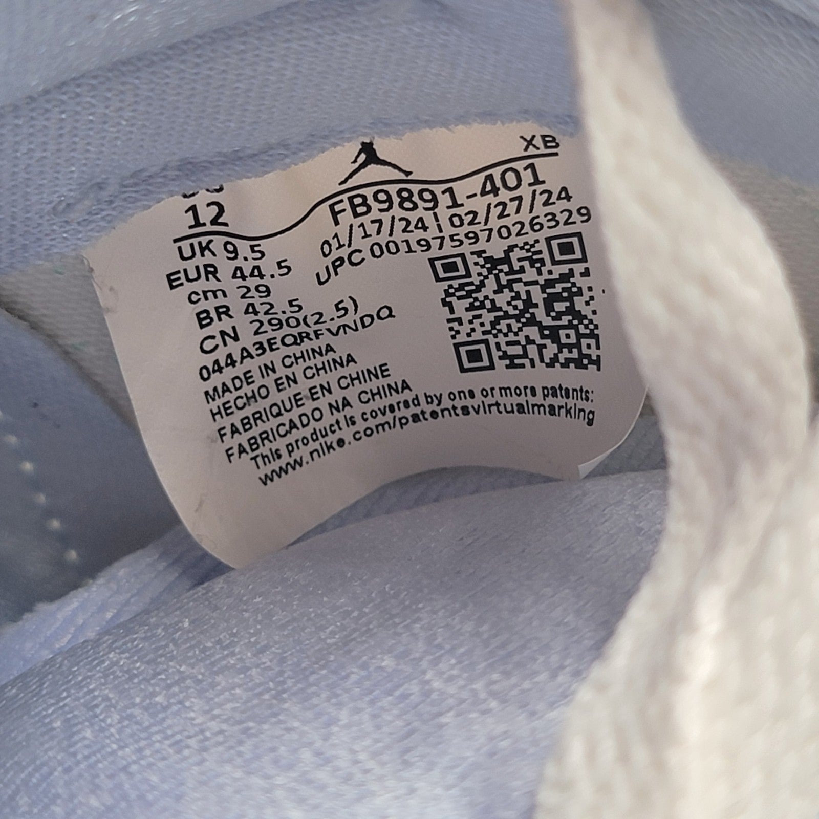 Wmns Air Jordan 1 Method of Make High Hydrogen Blue Light Dew Size 12 FB9891-4017