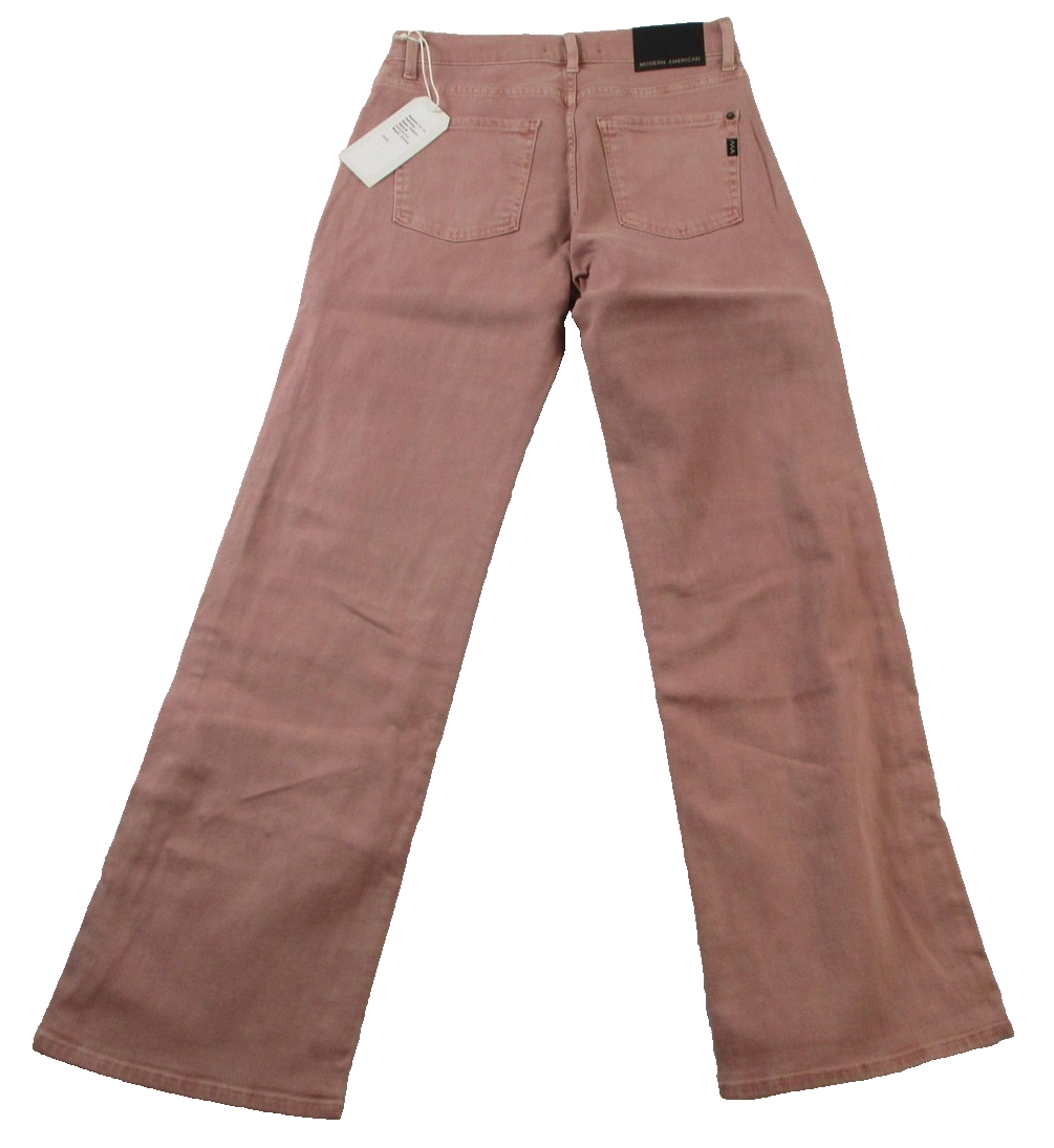 Modern American Delamo Jeans Womens 26 Pink Wide Leg Sherbet Wash Denim