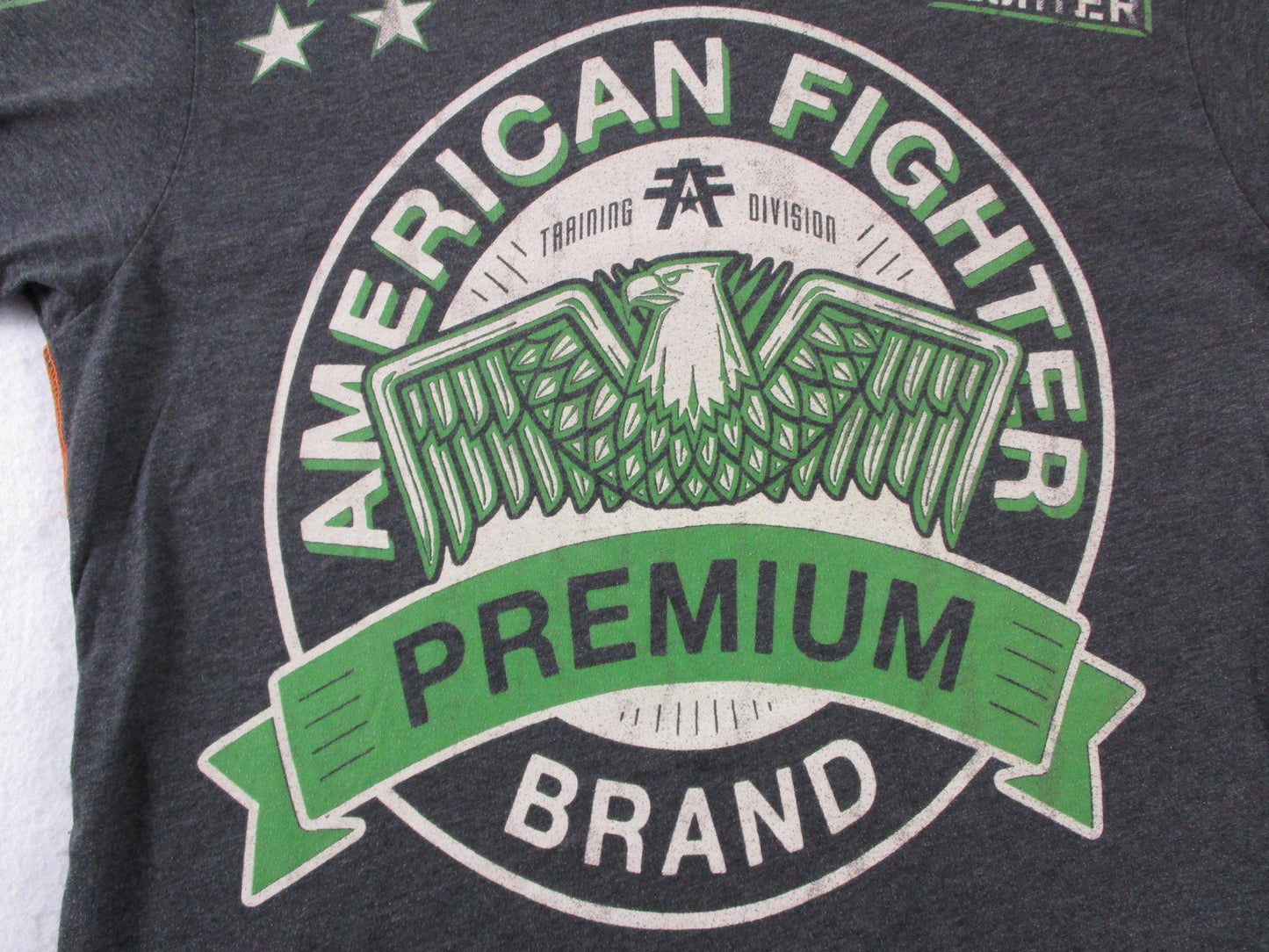 American Fighter Shirt Mens Medium Gray Premium Brand Eagle MMA Graphic Tee7