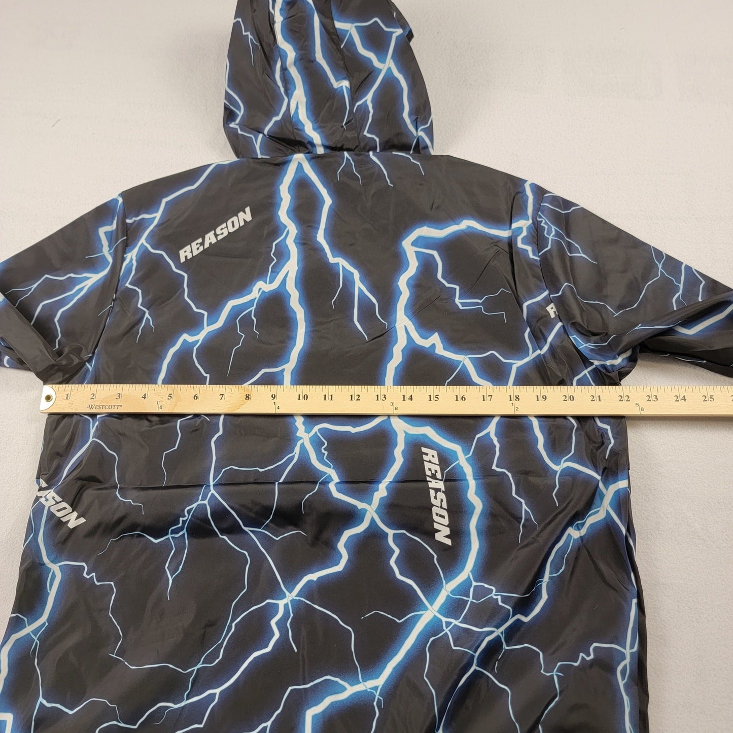 Reason x Vintage Reflective Lightning Windbreaker Jacket Sz M