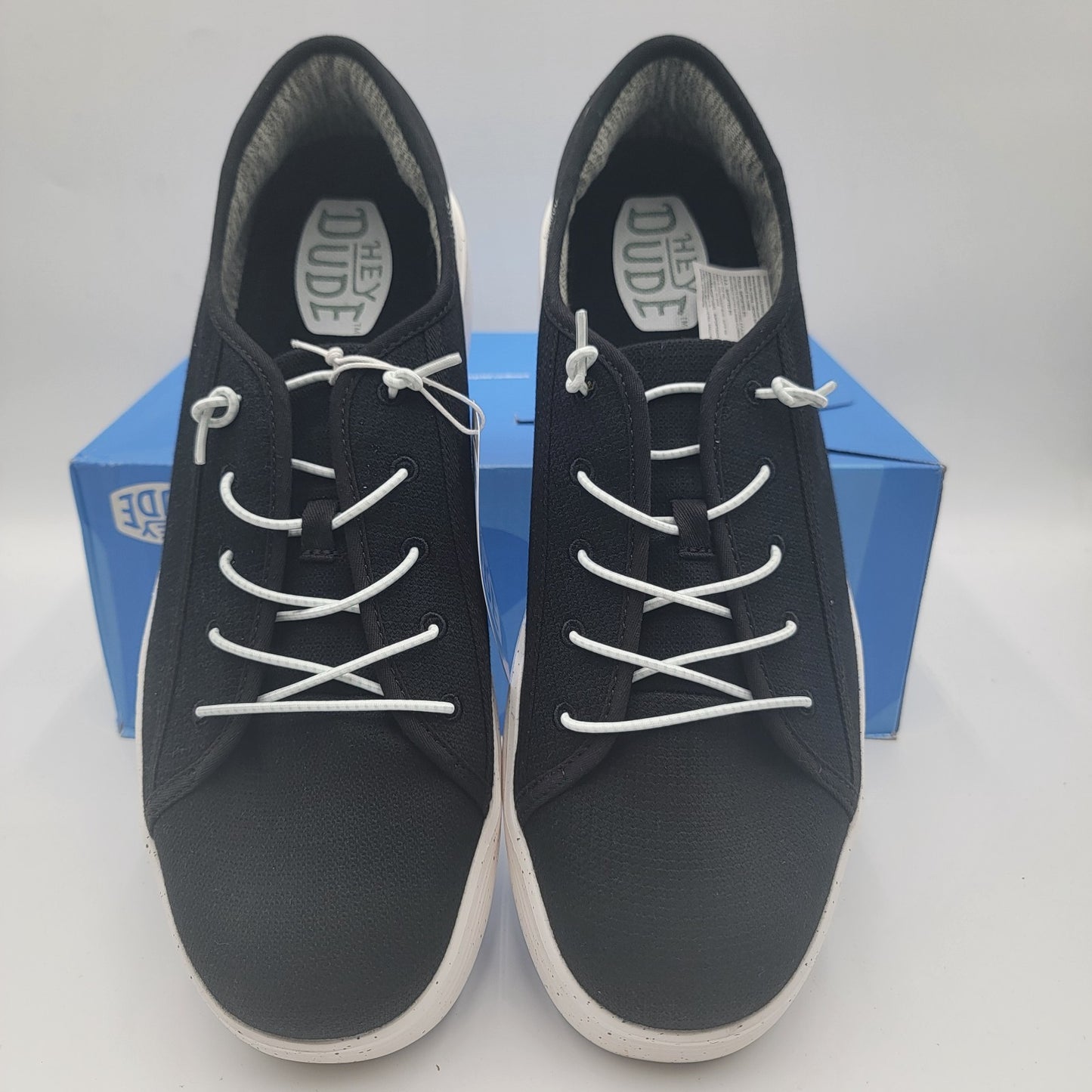 Hey Dude Cody M Sport Mesh Black White Sz 15 Mens Sneakers Casual Shoes NIB2