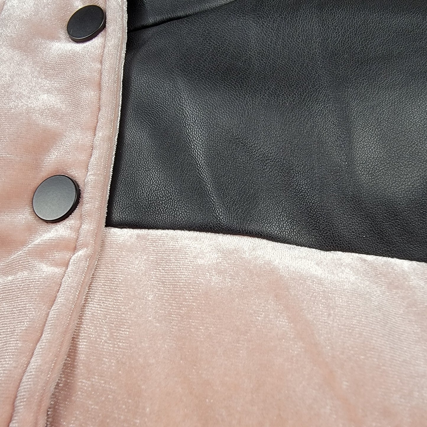 Celebrity Pink XL Pink Velvet Faux Leather Puffer Jacket Women’s