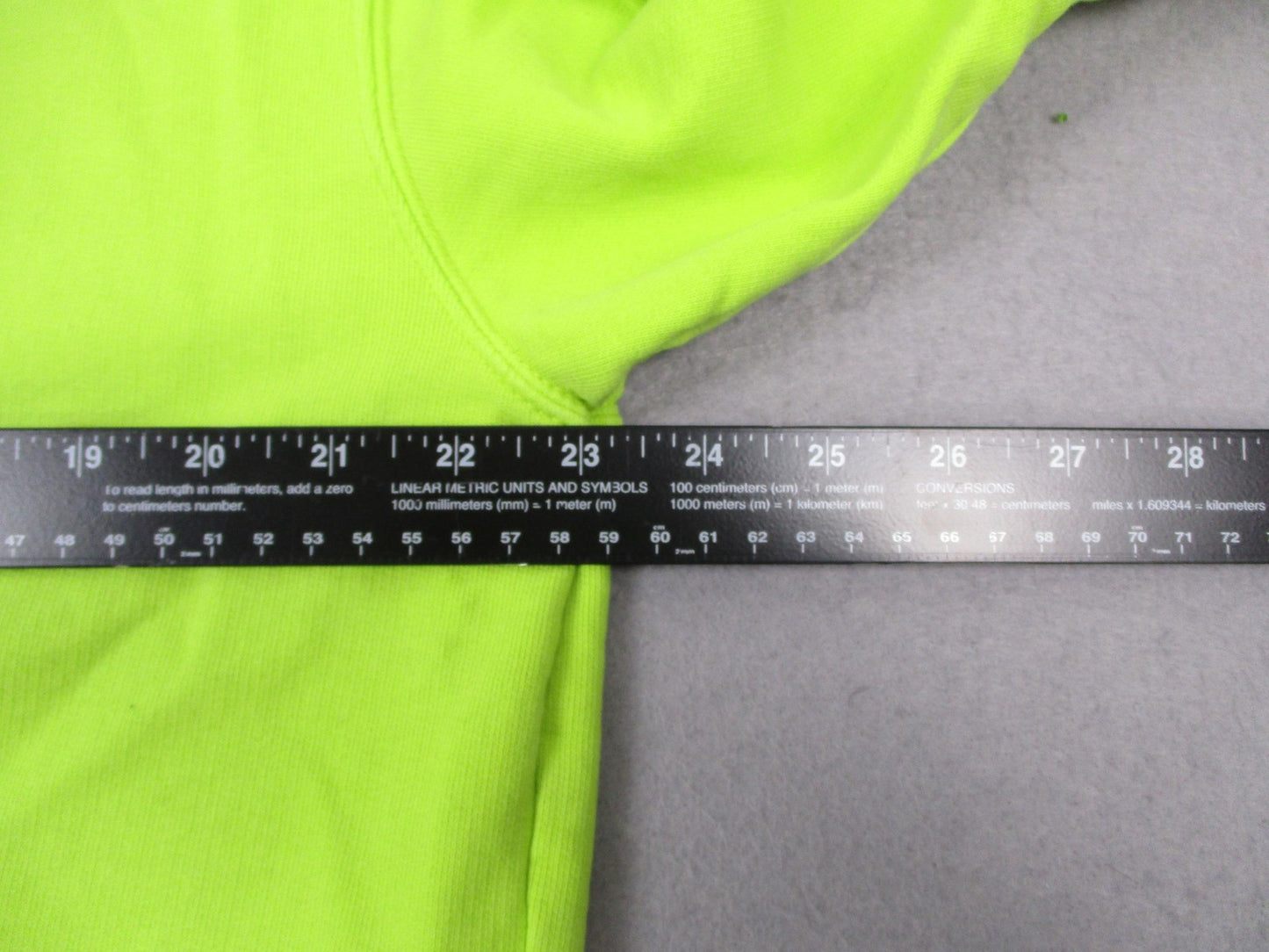 American Eagle Hoodie Mens Large Neon Green Sleeve Graphic Pullover Fleece 12148